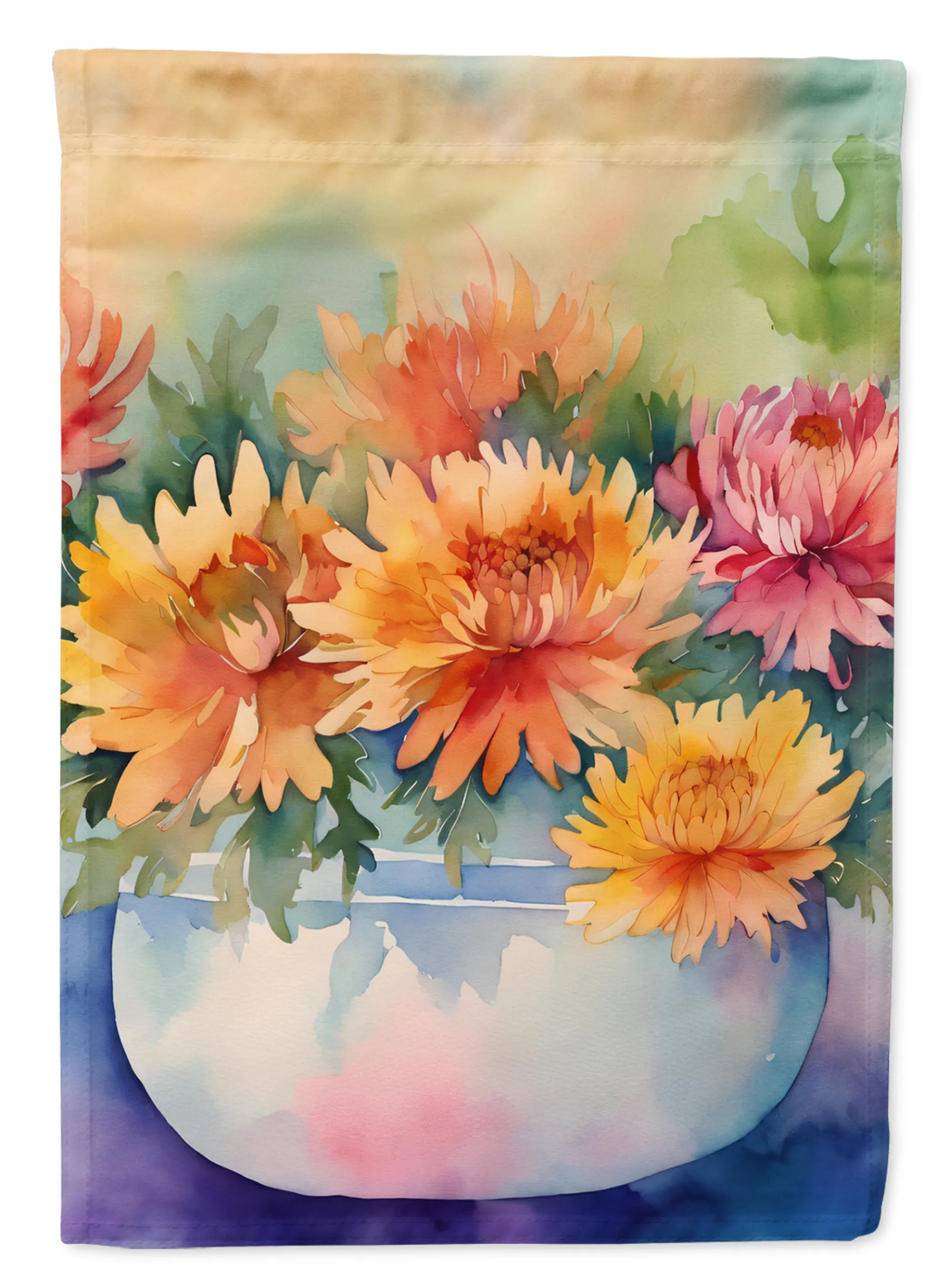 Flowers in Watercolor Decorative Flag - Pack Of: 1 | Collection name: Flowers in watercolor