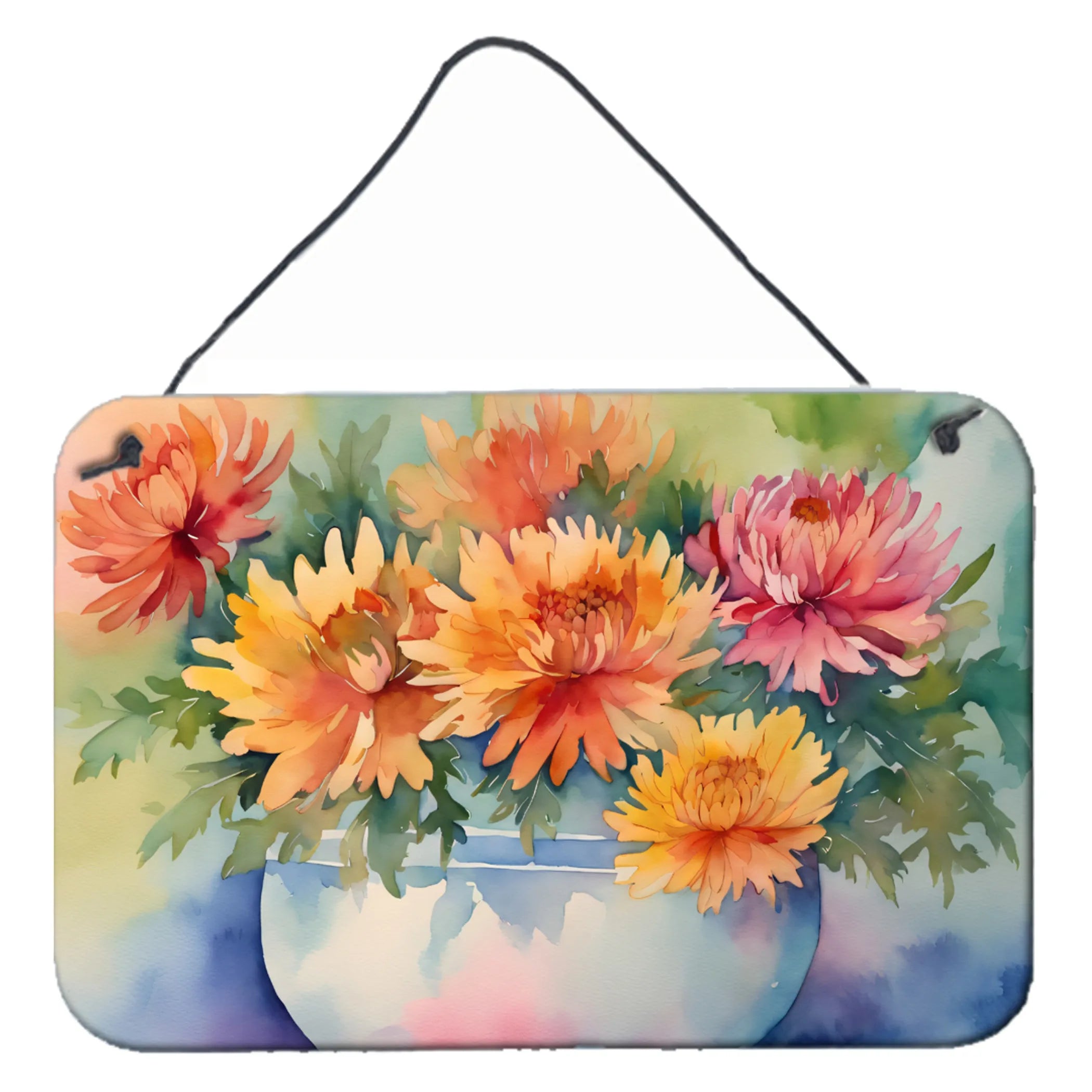 Flowers in Watercolor Wall or Door Hanging Prints - Size: 8HX12W | Pack Of: 1 | Collection name: Flowers in watercolor