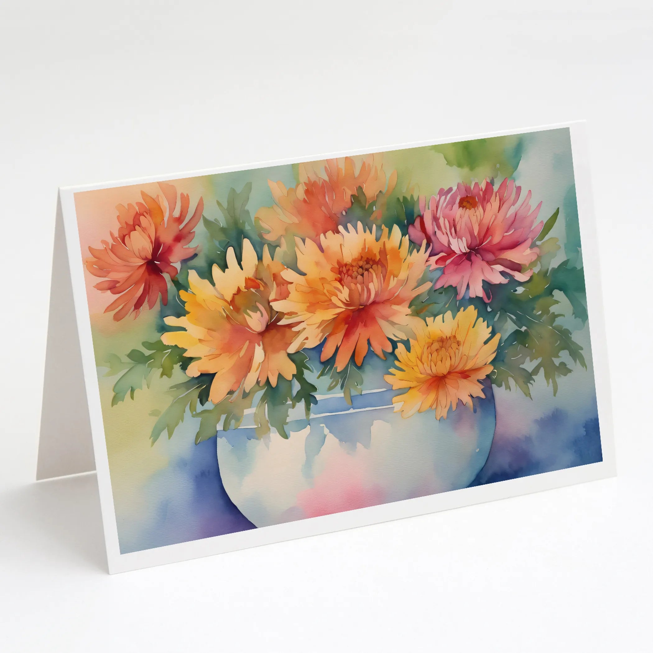 Flowers in Watercolor Greeting Cards  - Size: 5X7 | Pack Of: 1 | Collection name: Flowers in watercolor