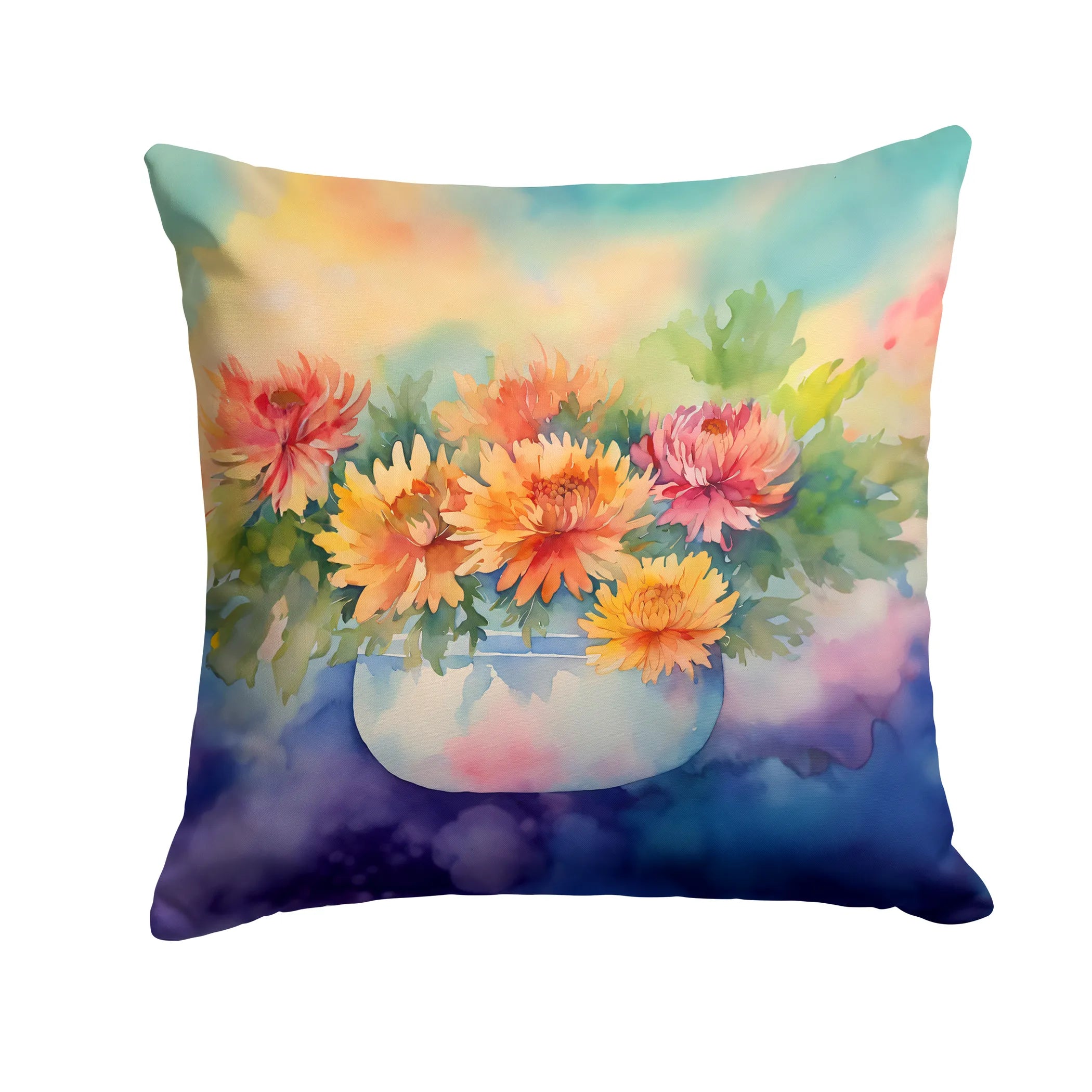 Flowers in Watercolor Throw Pillow - Pack Of: 1 | Collection name: Flowers in watercolor