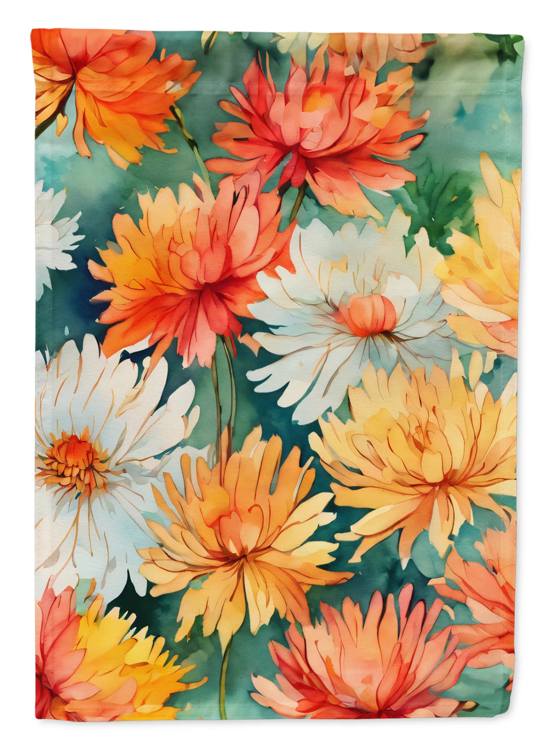 Flowers in Watercolor Decorative Flag - Pack Of: 1 | Collection name: Flowers in watercolor