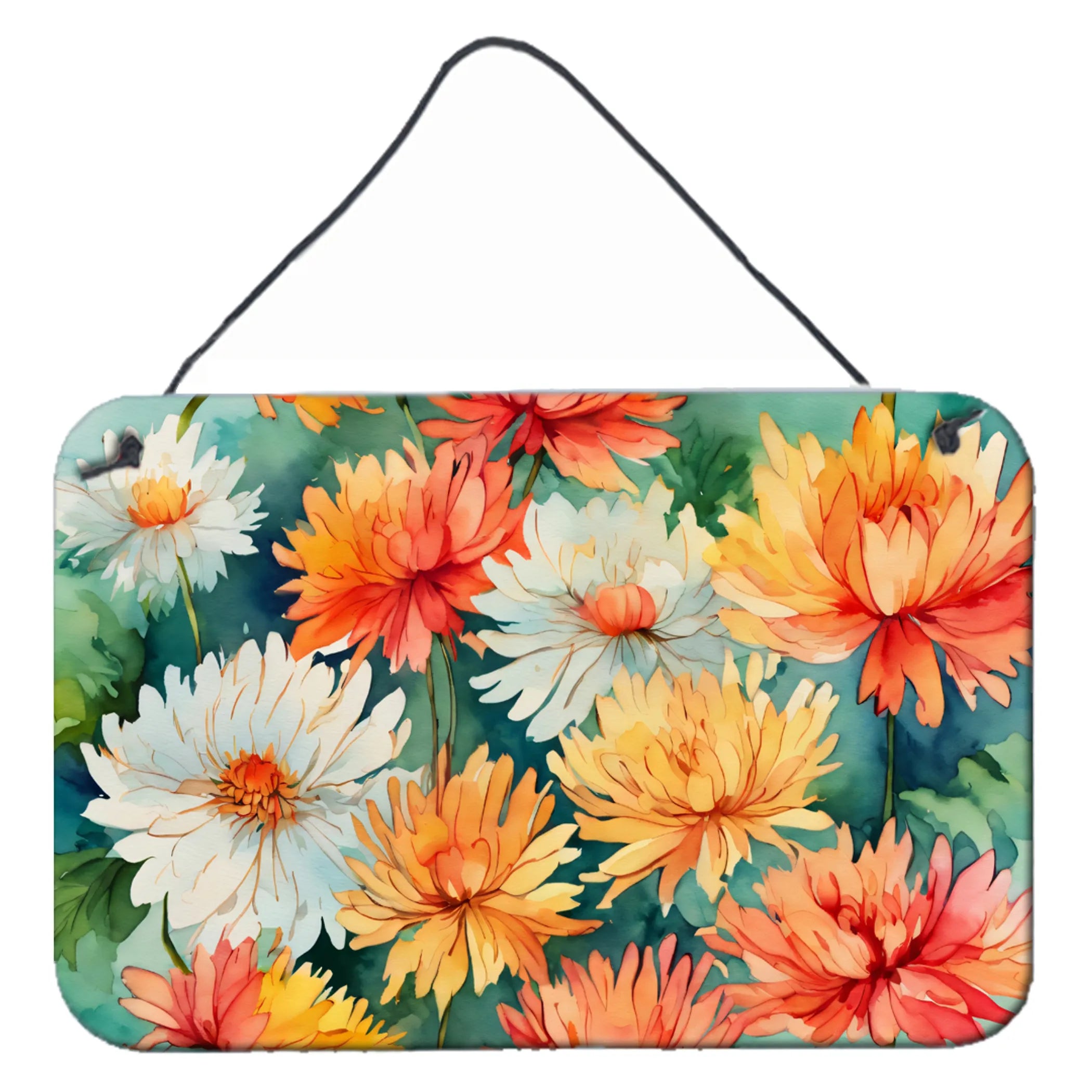 Flowers in Watercolor Wall or Door Hanging Prints - Size: 8HX12W | Pack Of: 1 | Collection name: Flowers in watercolor