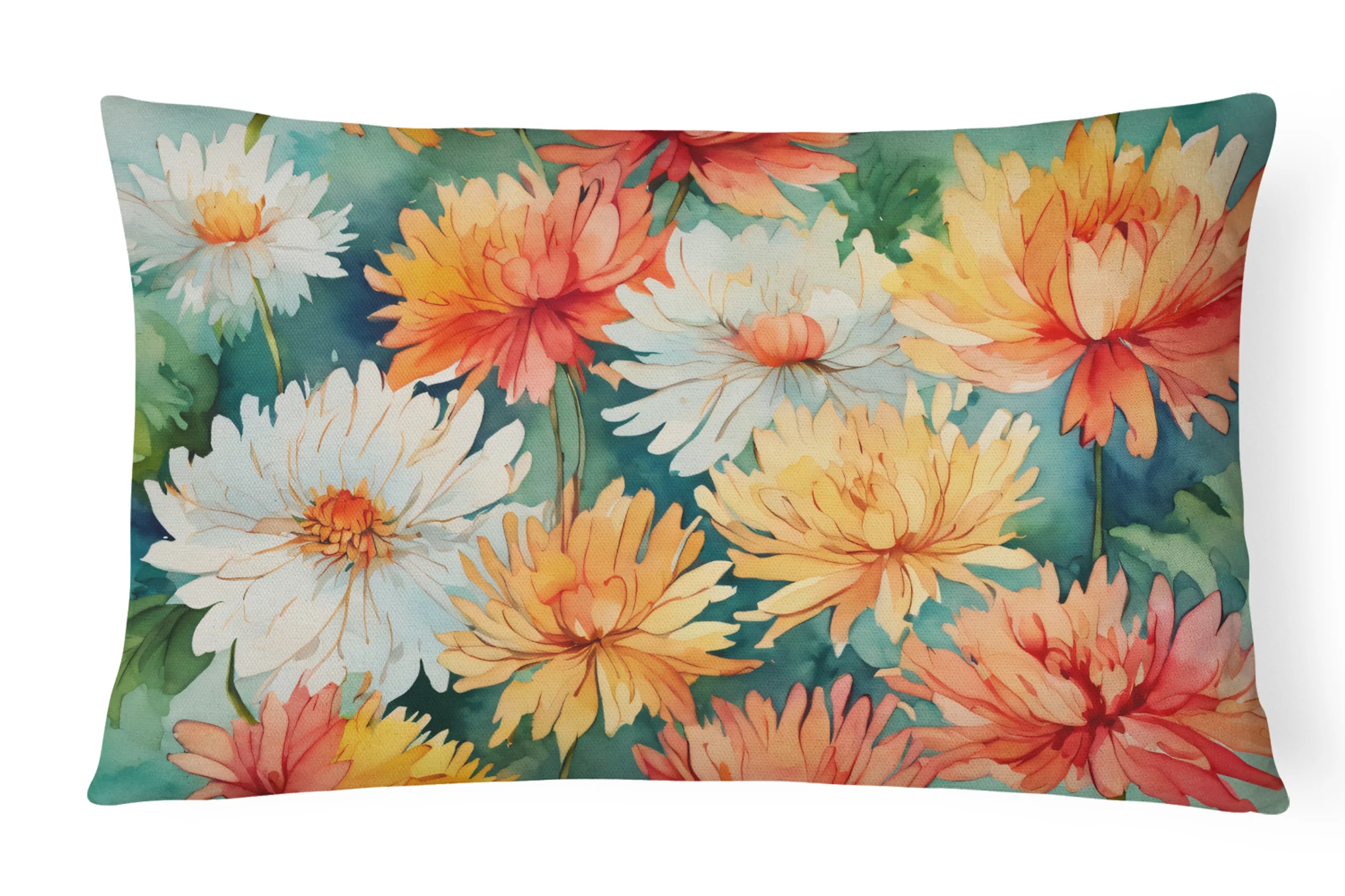 Flowers in Watercolor Throw Pillow - Pack Of: 1 | Collection name: Flowers in watercolor