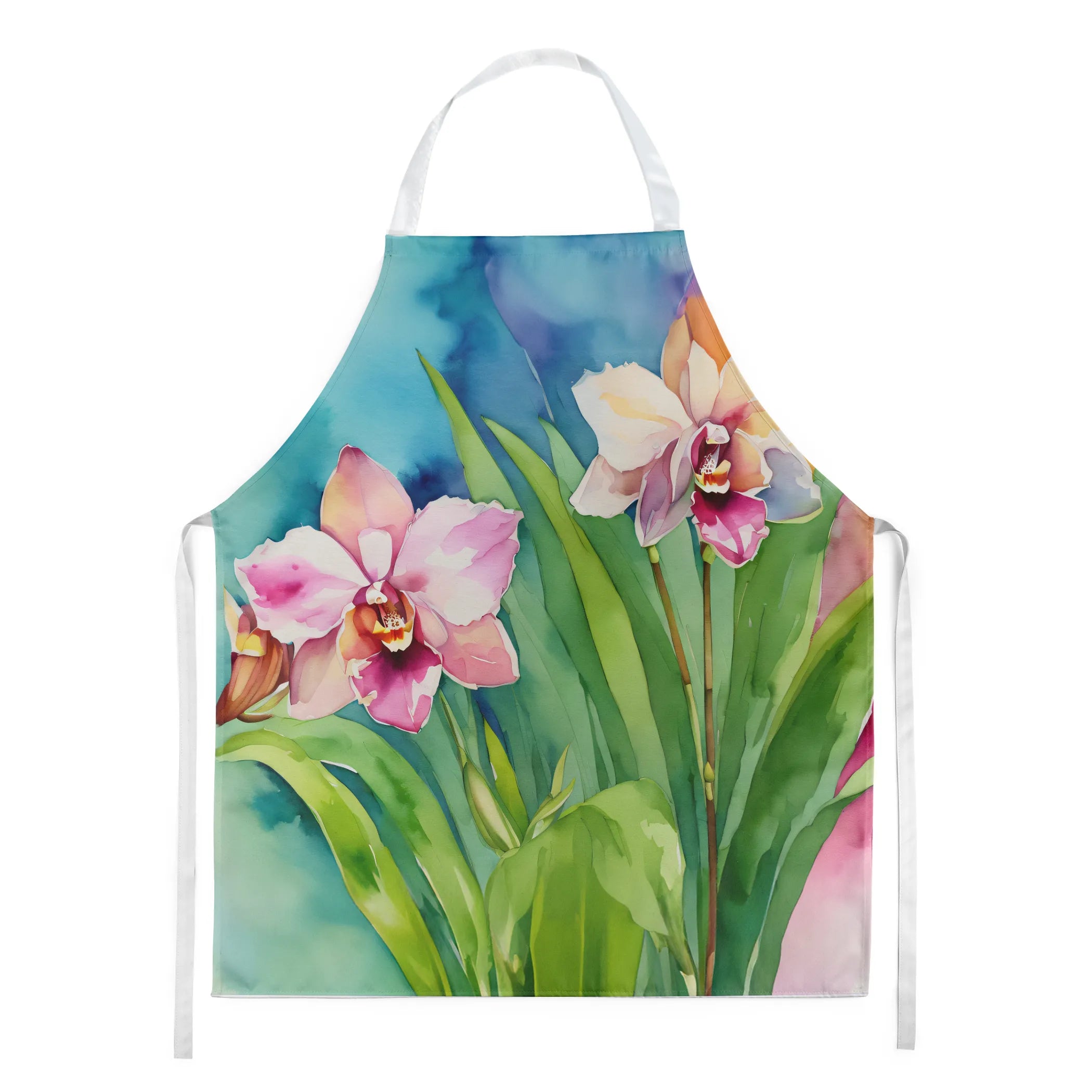 Flowers in Watercolor Apron - Size: LARGE | Pack Of: 1 | Collection name: Flowers in watercolor