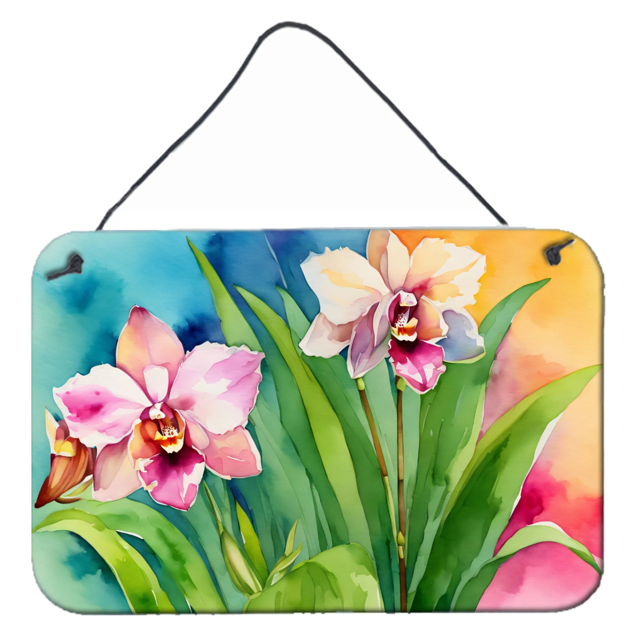 Flowers in Watercolor Wall or Door Hanging Prints - Size: 8HX12W | Pack Of: 1 | Collection name: Flowers in watercolor