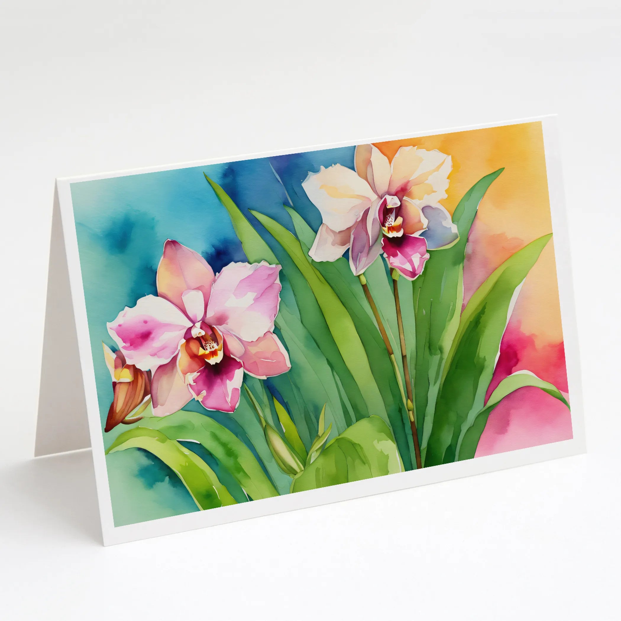 Flowers in Watercolor Greeting Cards  - Size: 5X7 | Pack Of: 1 | Collection name: Flowers in watercolor
