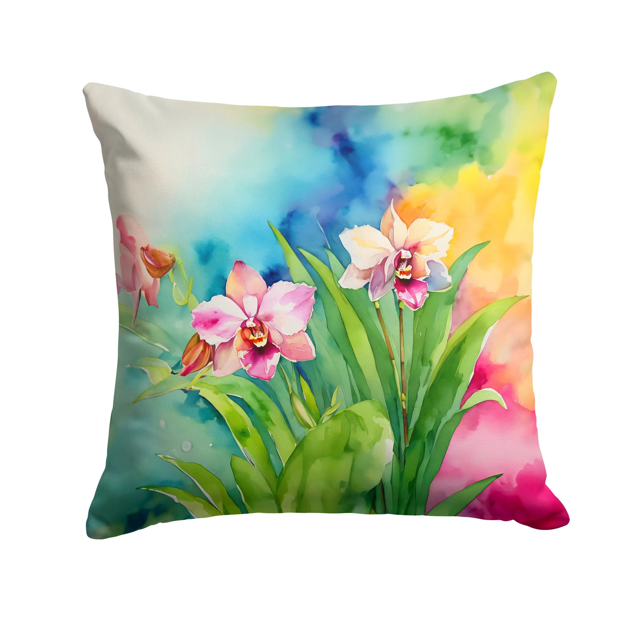 Flowers in Watercolor Throw Pillow - Pack Of: 1 | Collection name: Flowers in watercolor