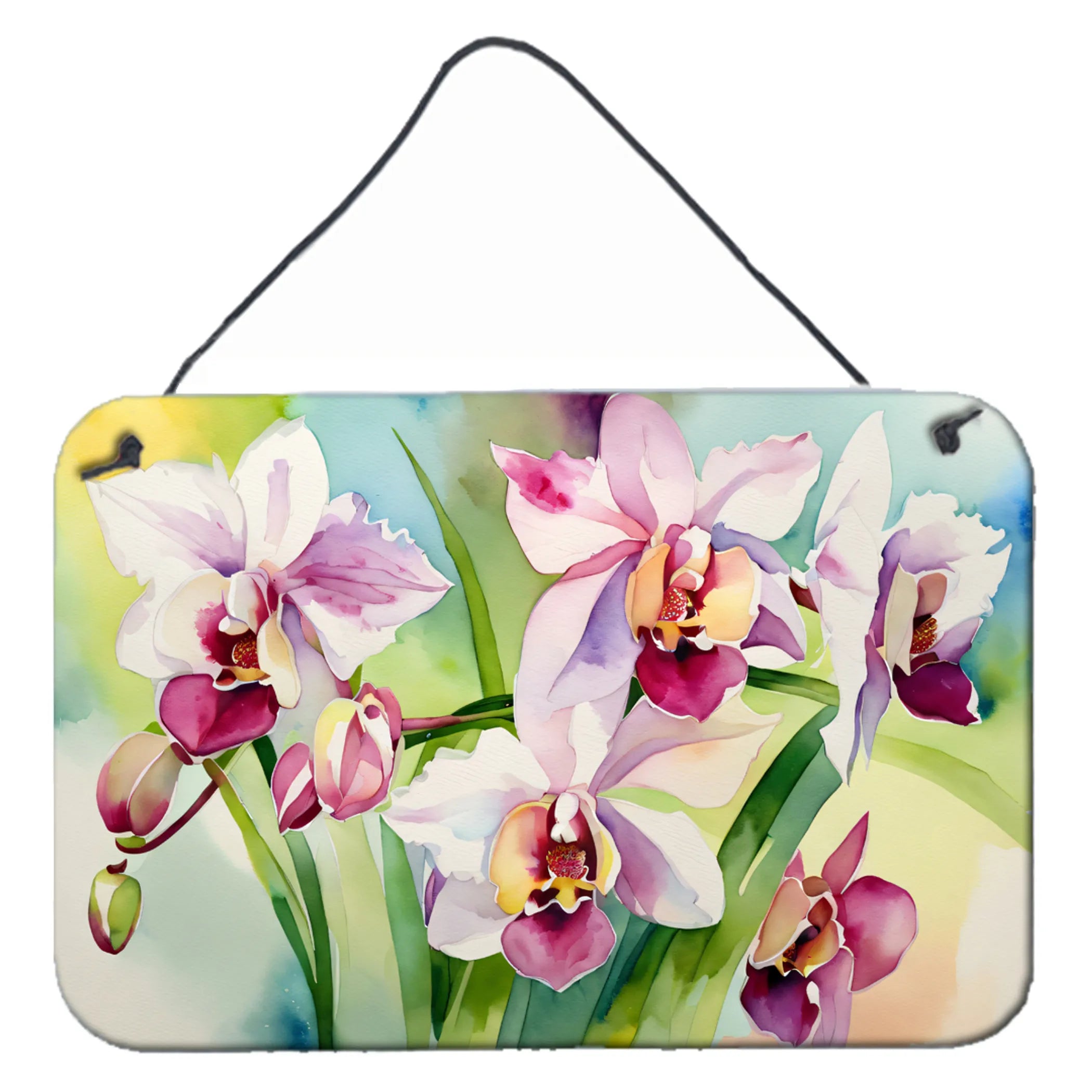 Flowers in Watercolor Wall or Door Hanging Prints - Size: 8HX12W | Pack Of: 1 | Collection name: Flowers in watercolor