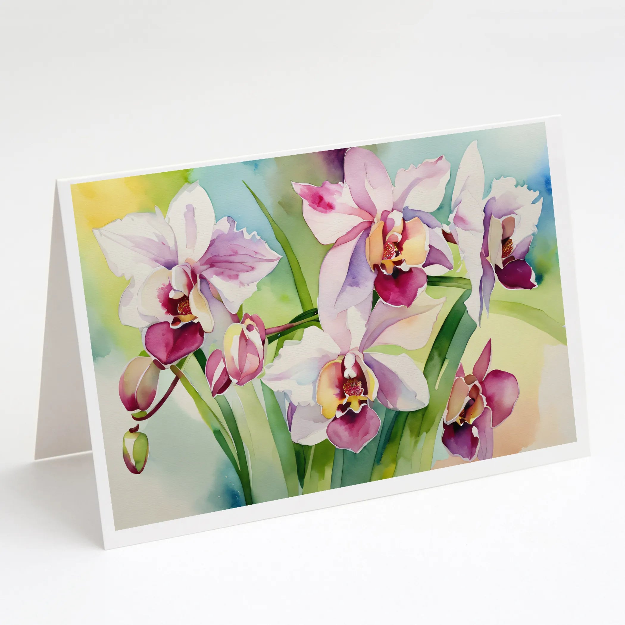 Flowers in Watercolor Greeting Cards  - Size: 5X7 | Pack Of: 1 | Collection name: Flowers in watercolor