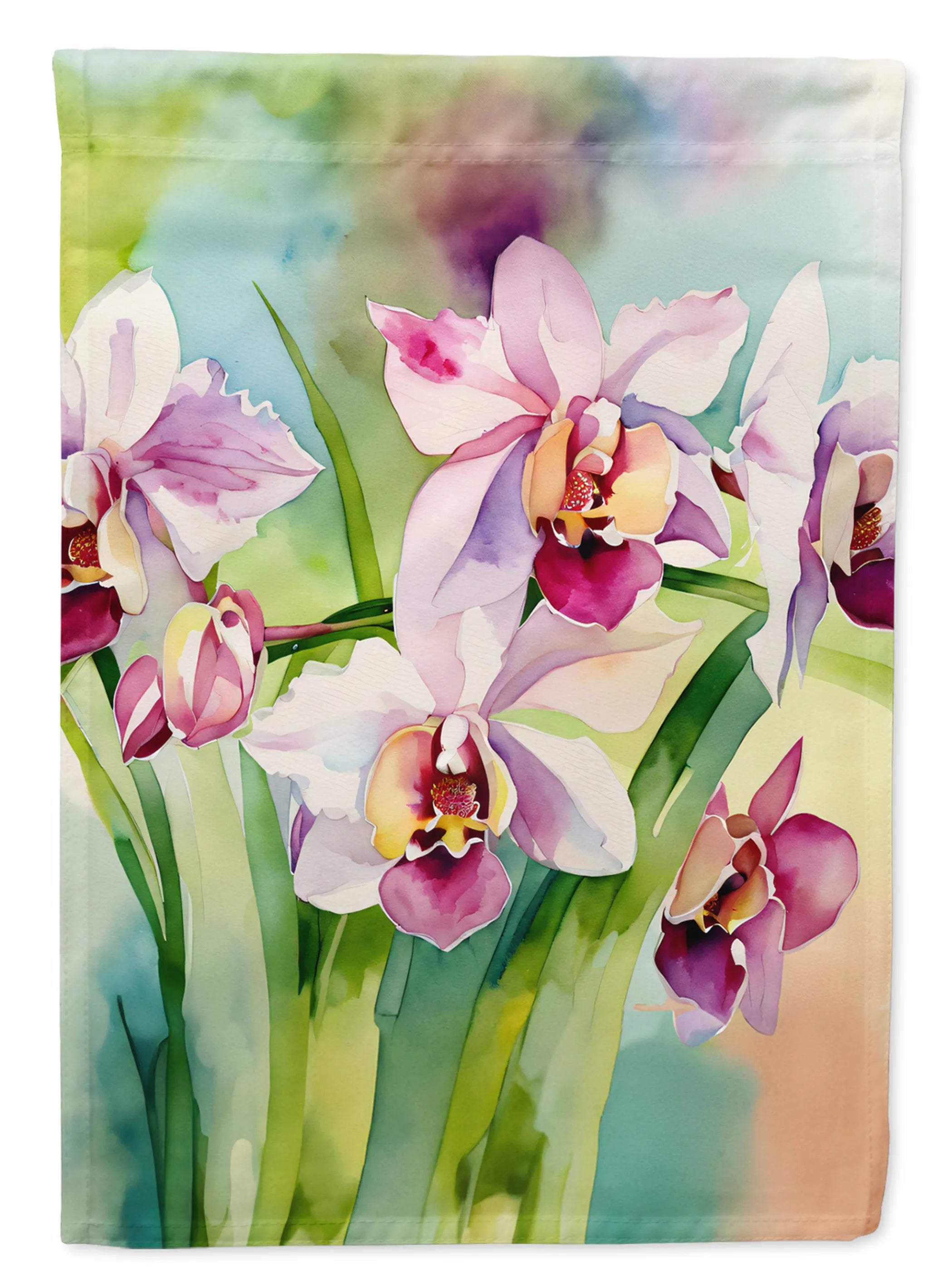 Flowers in Watercolor Decorative Flag - Pack Of: 1 | Collection name: Flowers in watercolor