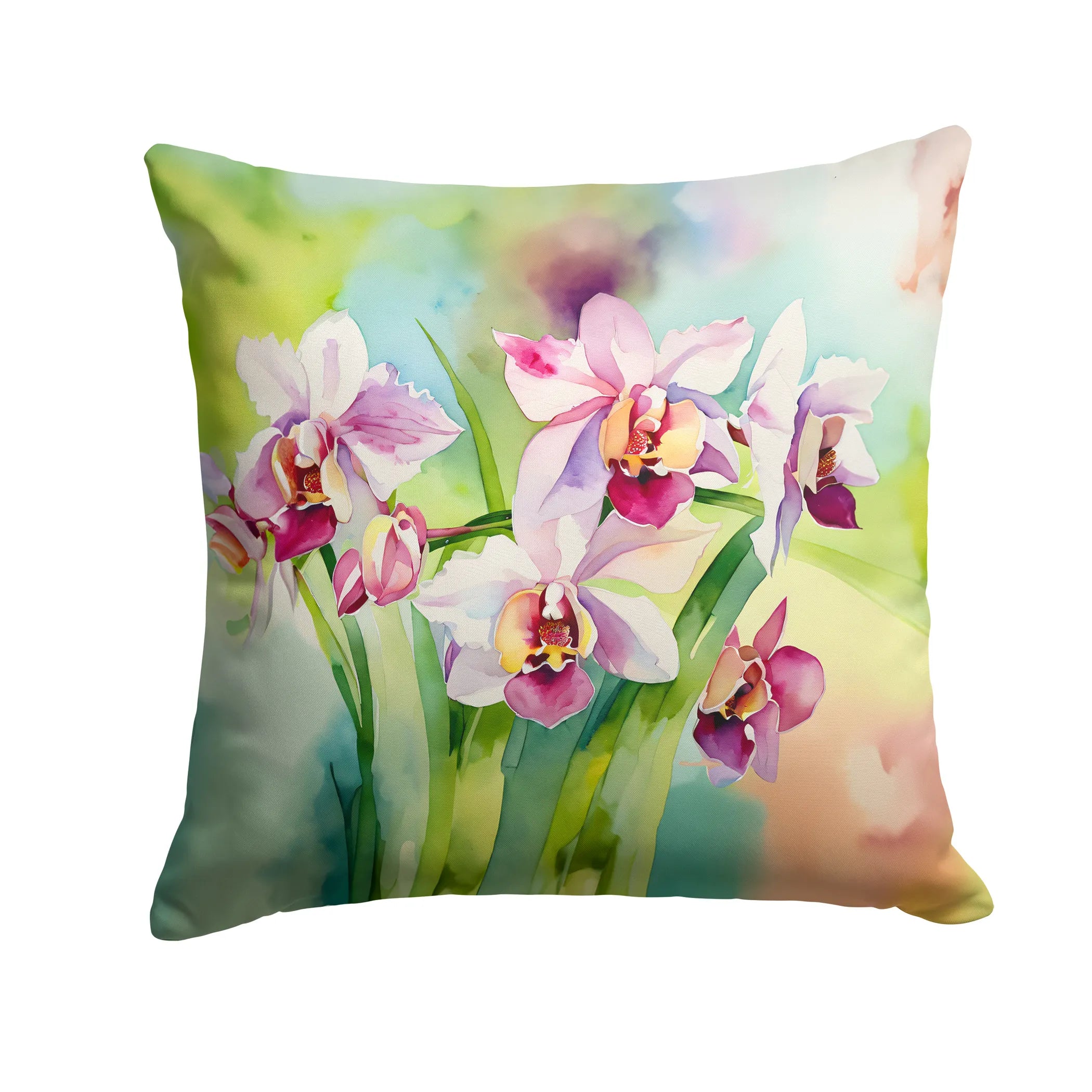 Flowers in Watercolor Throw Pillow - Pack Of: 1 | Collection name: Flowers in watercolor