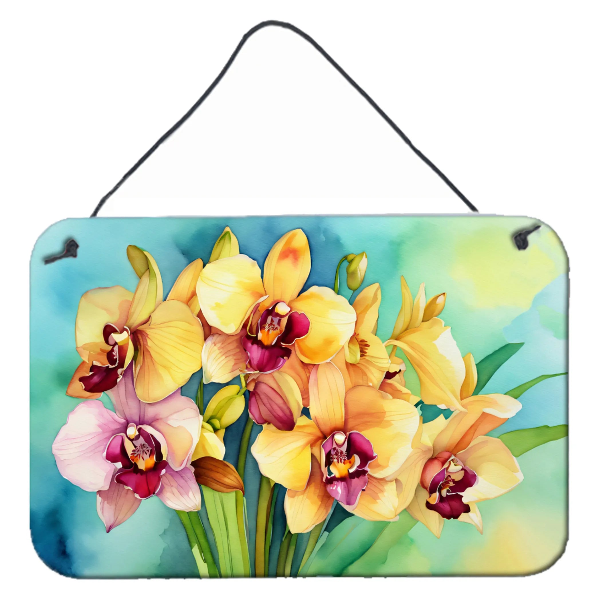 Flowers in Watercolor Wall or Door Hanging Prints - Size: 8HX12W | Pack Of: 1 | Collection name: Flowers in watercolor