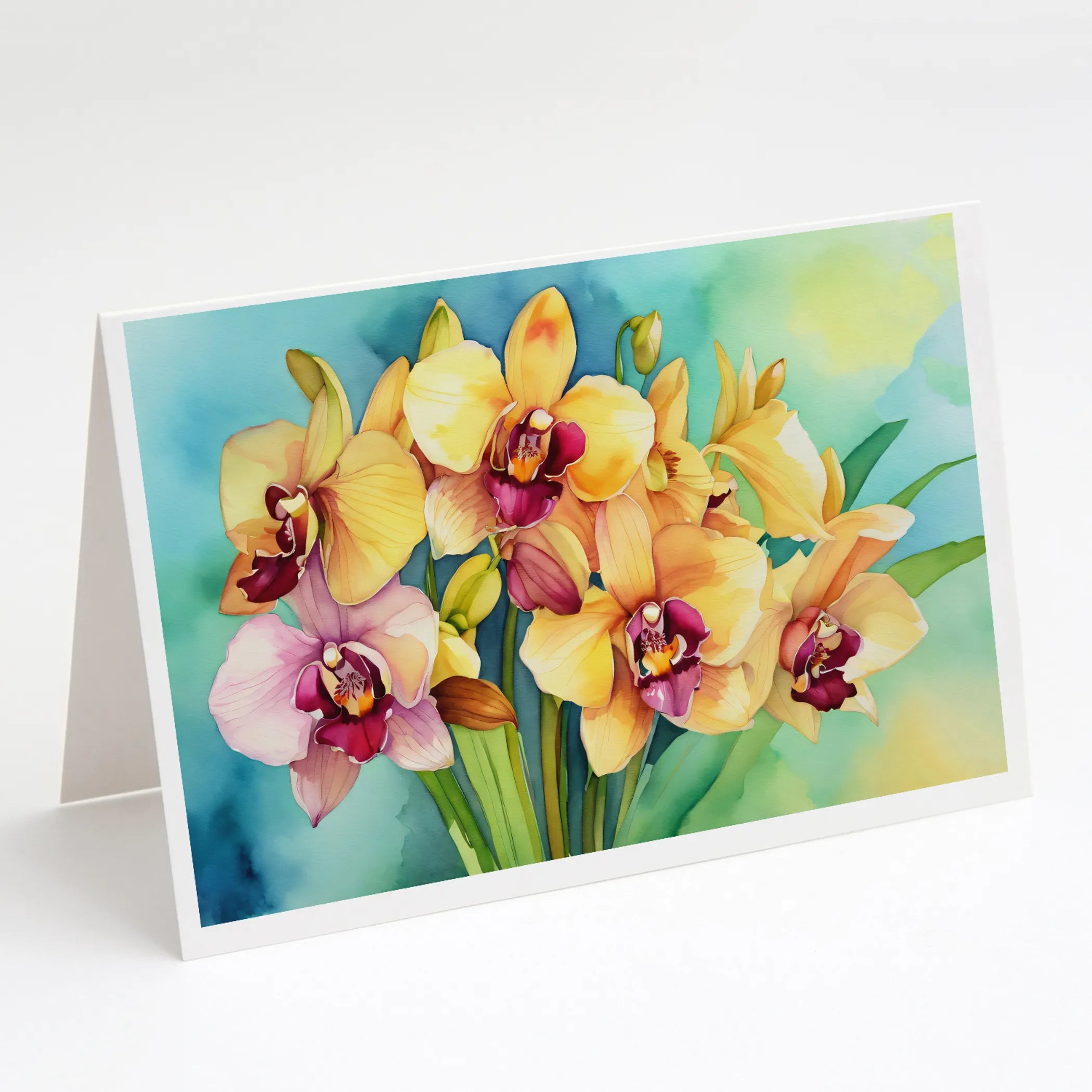 Flowers in Watercolor Greeting Cards  - Size: 5X7 | Pack Of: 1 | Collection name: Flowers in watercolor