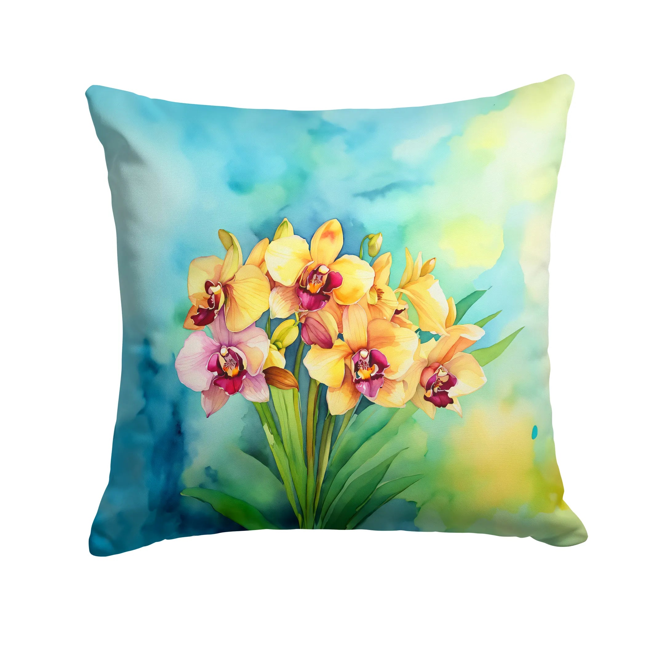 Flowers in Watercolor Throw Pillow - Pack Of: 1 | Collection name: Flowers in watercolor
