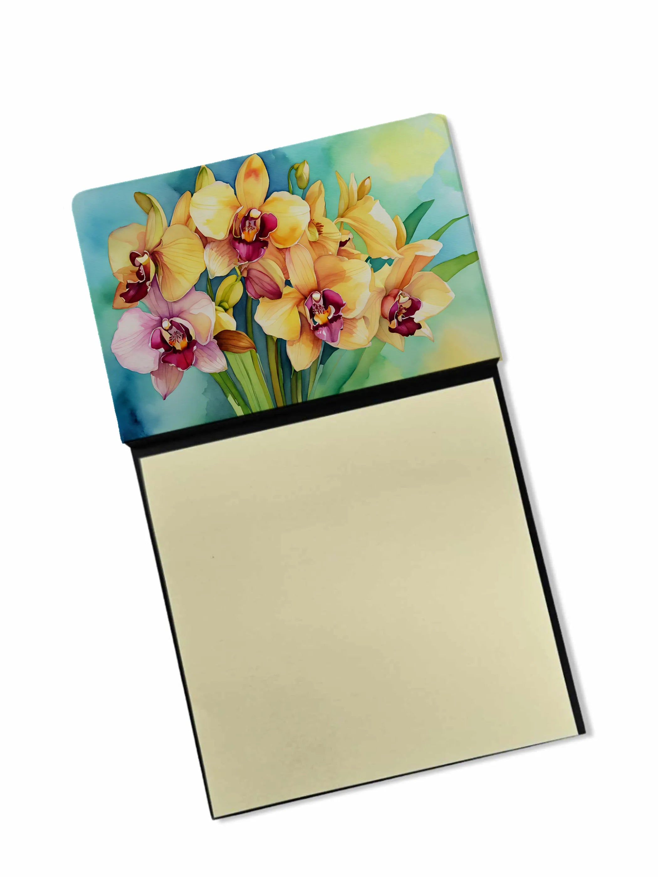 Flowers in Watercolor Sticky Note Holder - Pack Of: 1 | Collection name: Flowers in watercolor