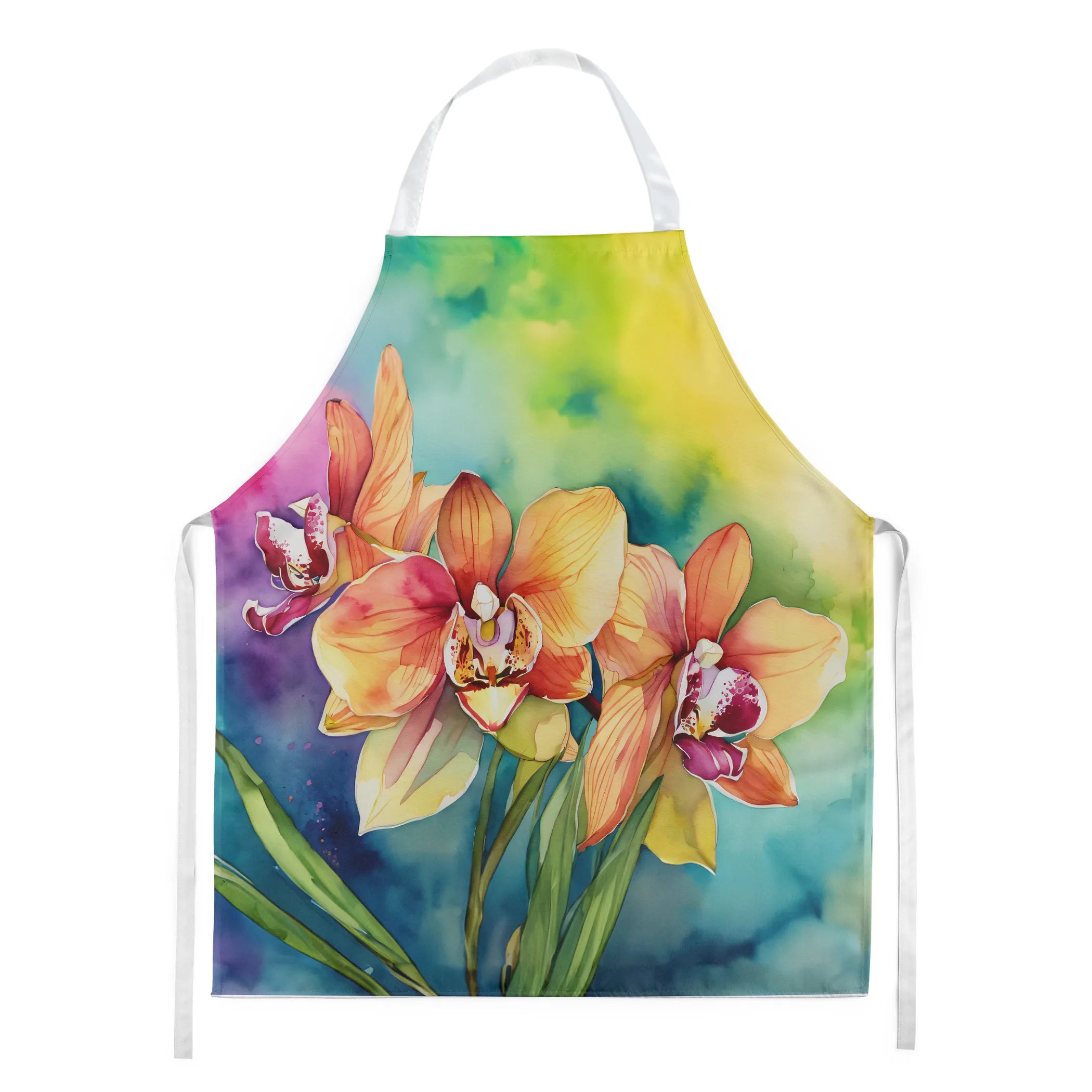 Flowers in Watercolor Apron - Size: LARGE | Pack Of: 1 | Collection name: Flowers in watercolor