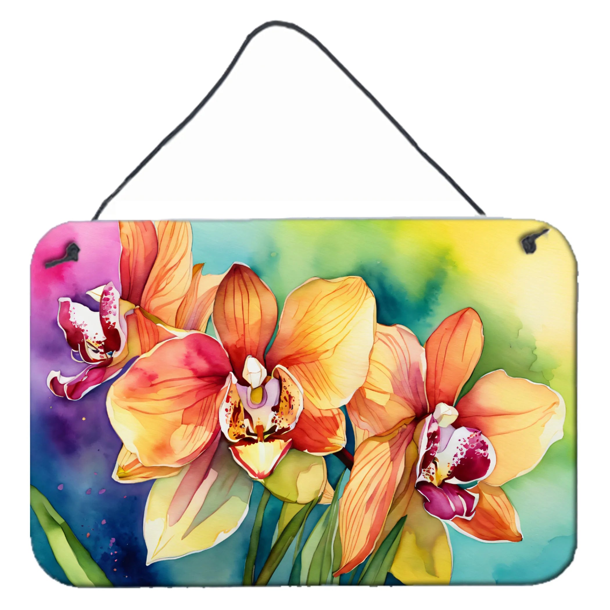 Flowers in Watercolor Wall or Door Hanging Prints - Size: 8HX12W | Pack Of: 1 | Collection name: Flowers in watercolor