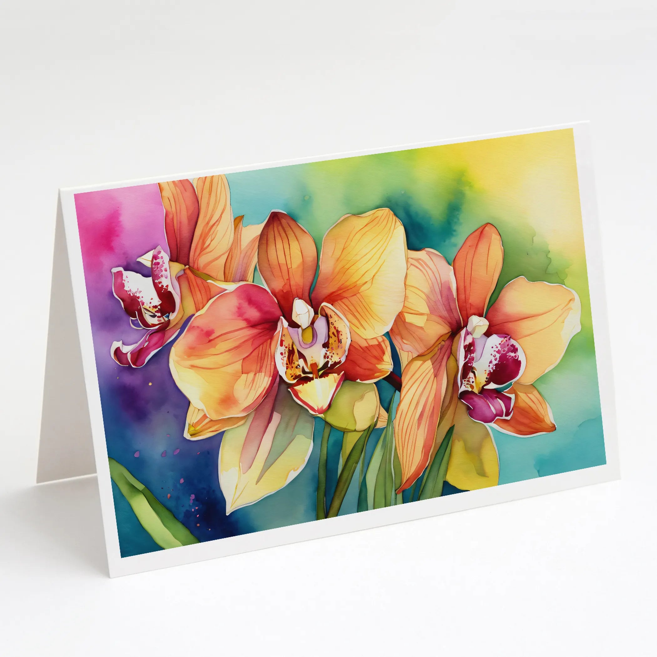 Flowers in Watercolor Greeting Cards  - Size: 5X7 | Pack Of: 1 | Collection name: Flowers in watercolor