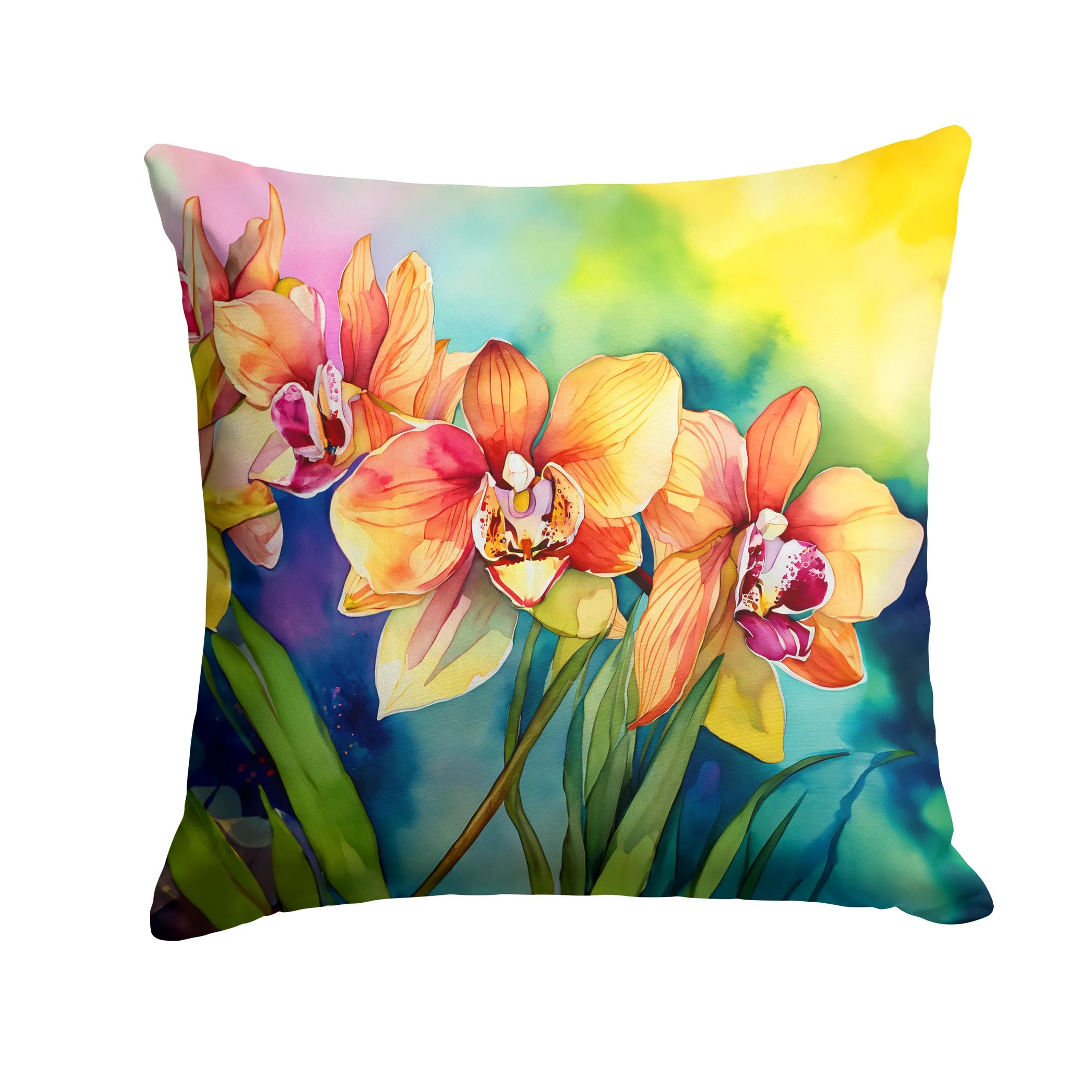 Flowers in Watercolor Throw Pillow - Pack Of: 1 | Collection name: Flowers in watercolor