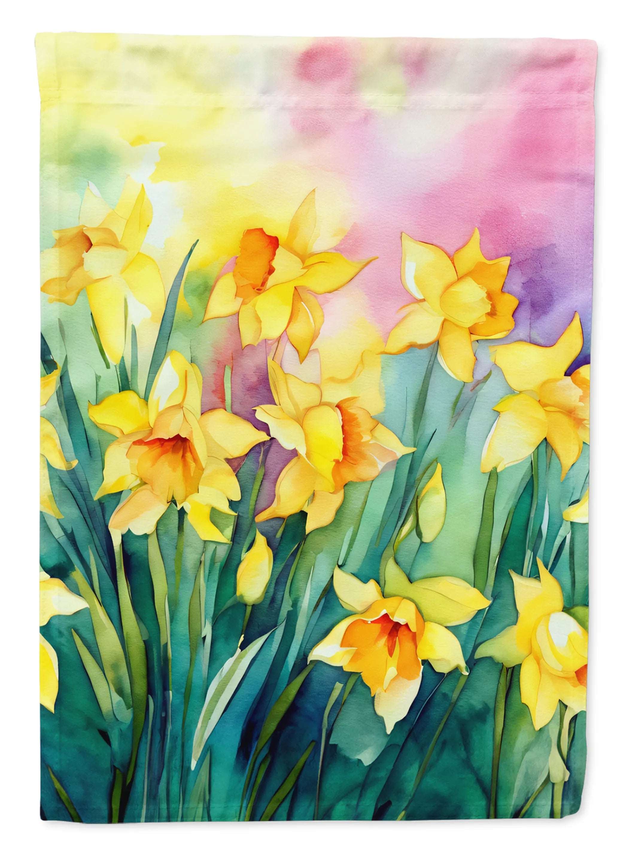Flowers in Watercolor Decorative Flag - Pack Of: 1 | Collection name: Flowers in watercolor