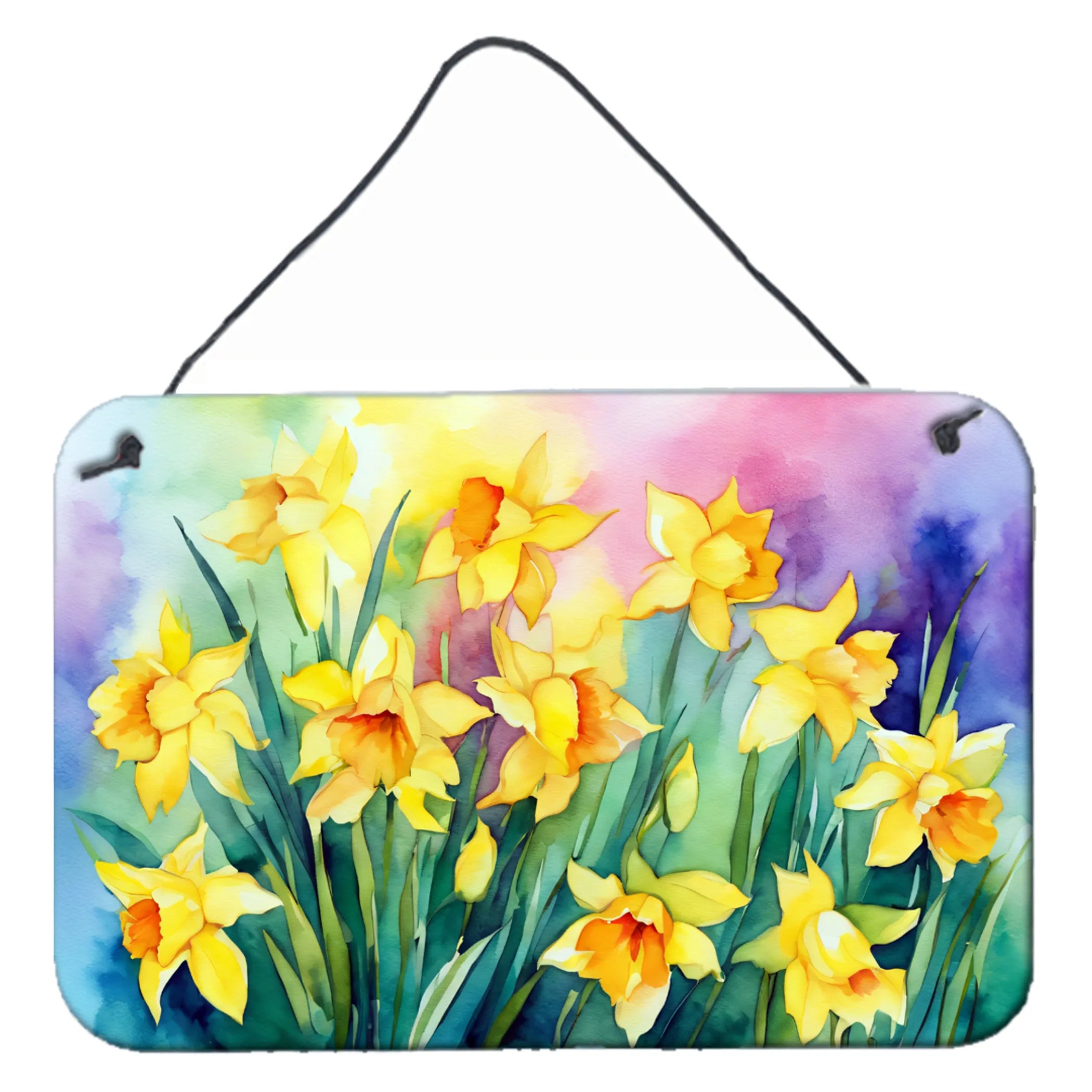 Flowers in Watercolor Wall or Door Hanging Prints - Size: 8HX12W | Pack Of: 1 | Collection name: Flowers in watercolor