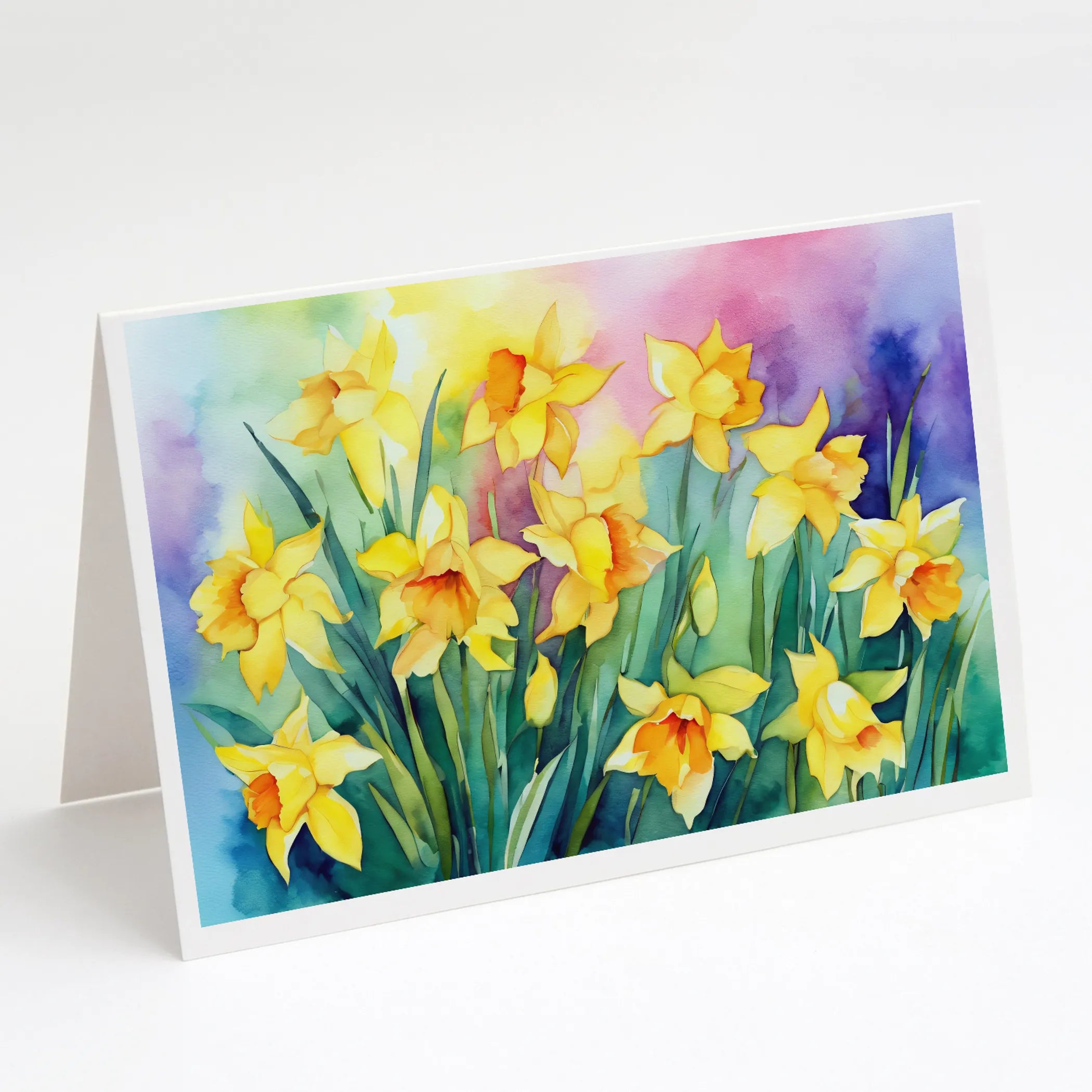 Flowers in Watercolor Greeting Cards  - Size: 5X7 | Pack Of: 1 | Collection name: Flowers in watercolor