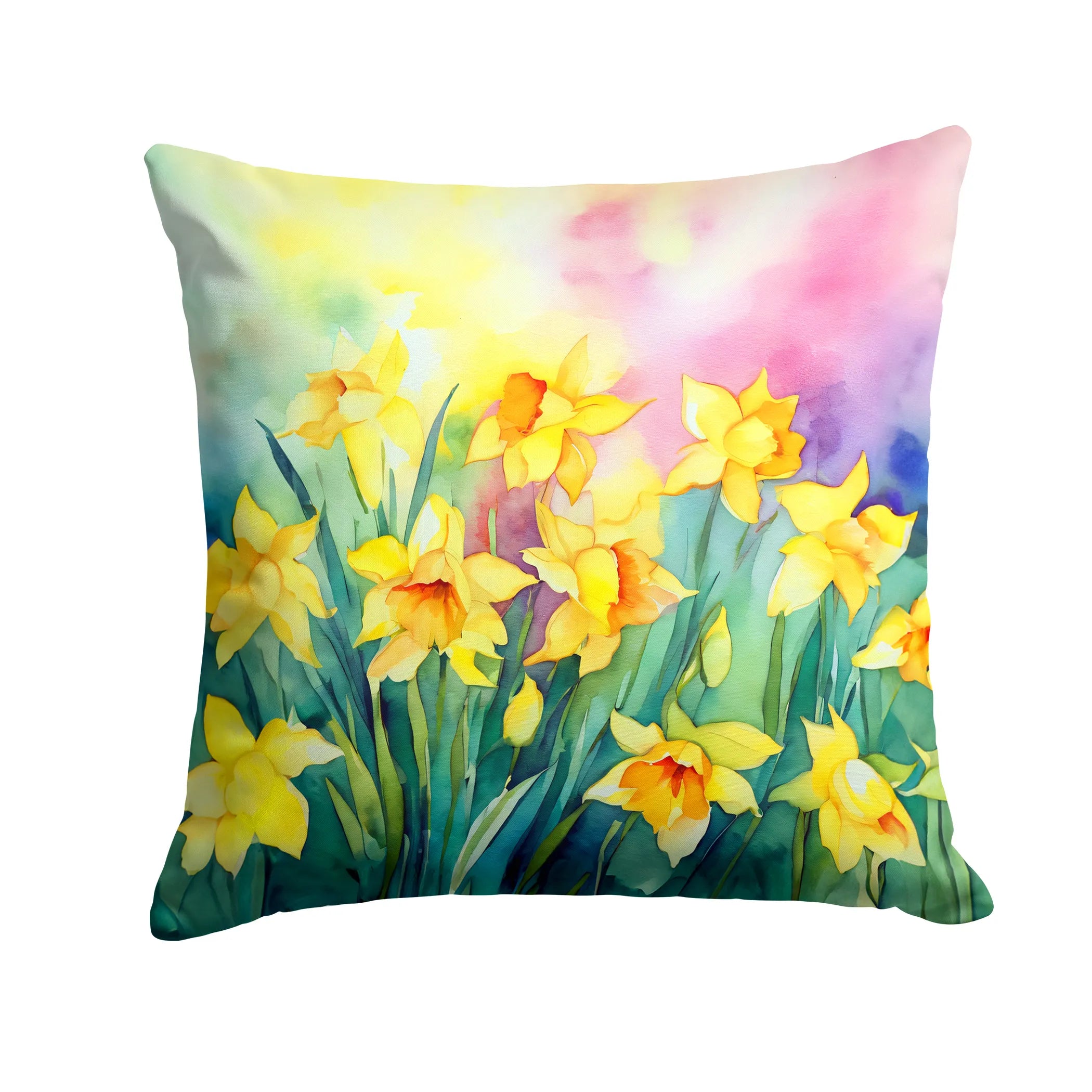 Flowers in Watercolor Throw Pillow - Pack Of: 1 | Collection name: Flowers in watercolor