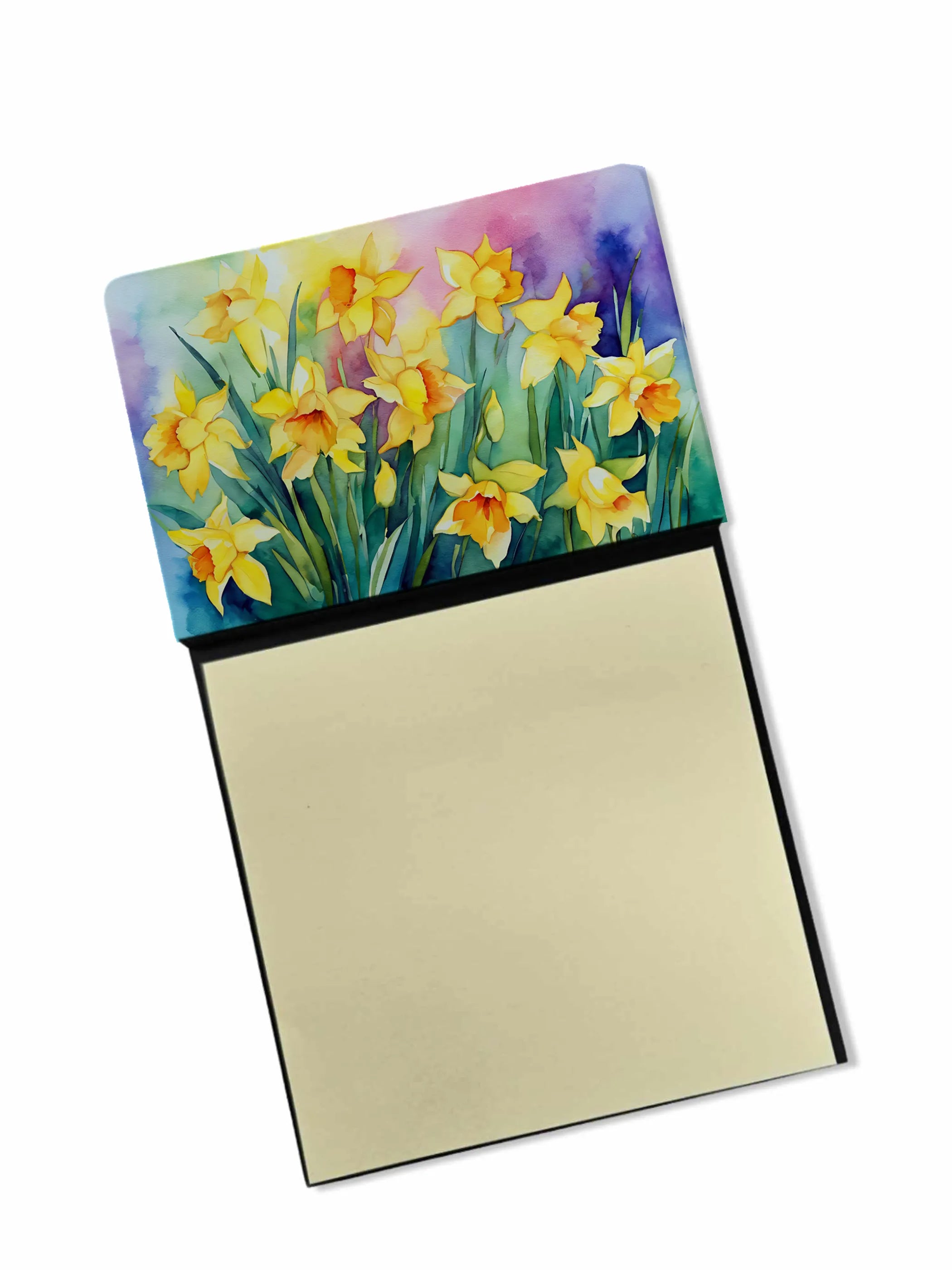 Flowers in Watercolor Sticky Note Holder - Pack Of: 1 | Collection name: Flowers in watercolor
