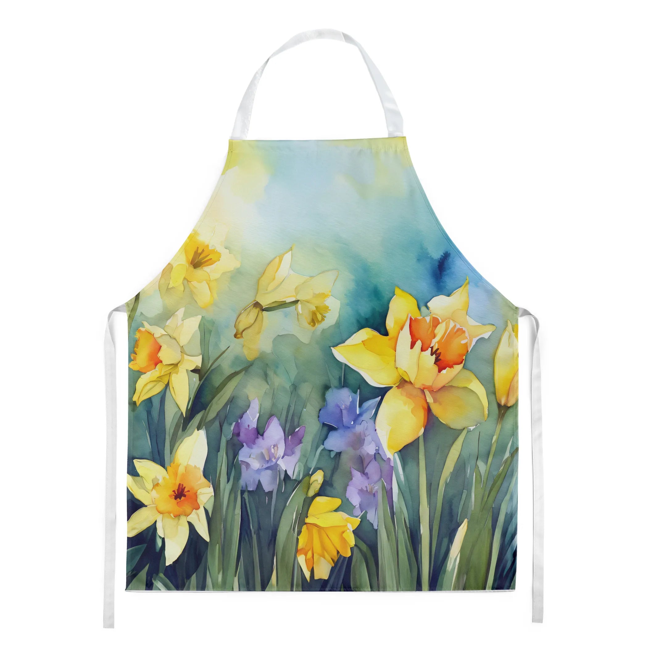 Flowers in Watercolor Apron - Size: LARGE | Pack Of: 1 | Collection name: Flowers in watercolor