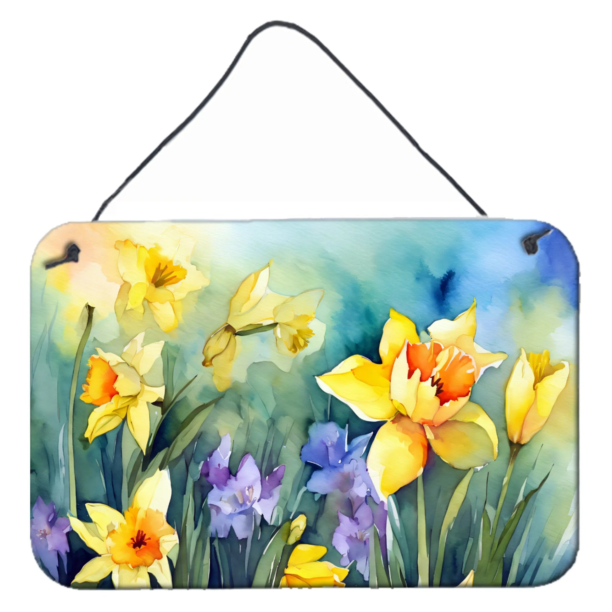 Flowers in Watercolor Wall or Door Hanging Prints - Size: 8HX12W | Pack Of: 1 | Collection name: Flowers in watercolor