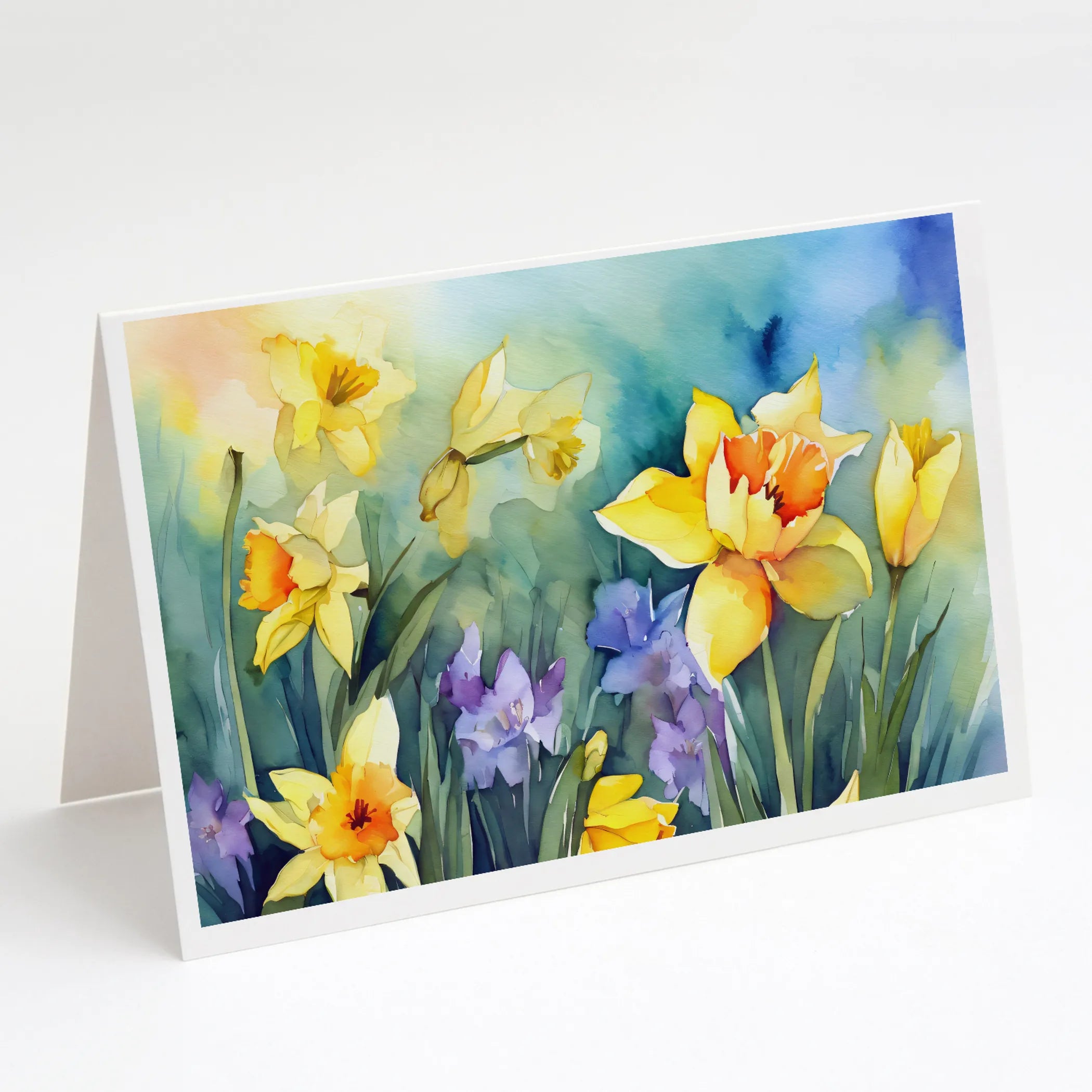 Flowers in Watercolor Greeting Cards  - Size: 5X7 | Pack Of: 1 | Collection name: Flowers in watercolor