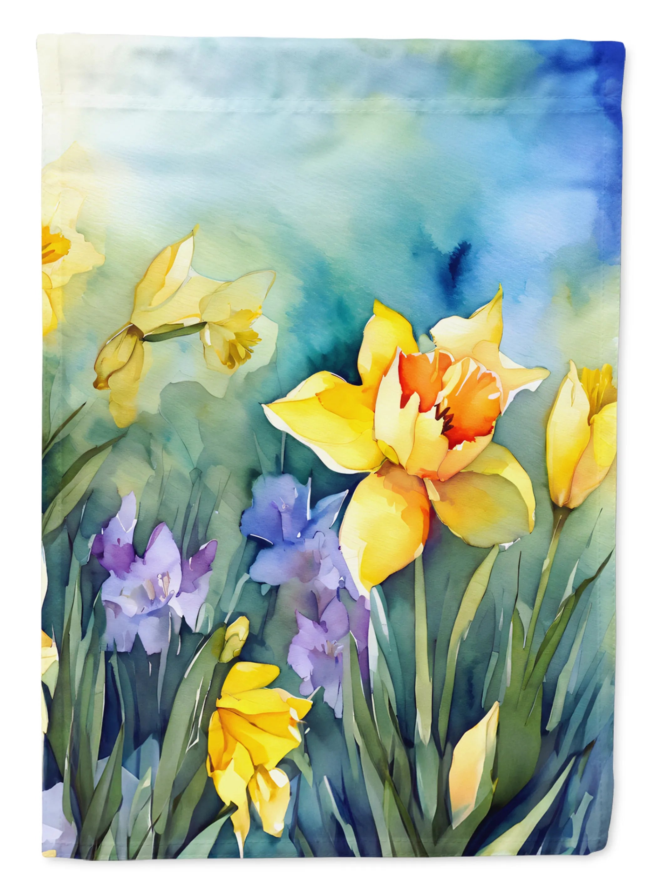 Flowers in Watercolor Decorative Flag - Pack Of: 1 | Collection name: Flowers in watercolor