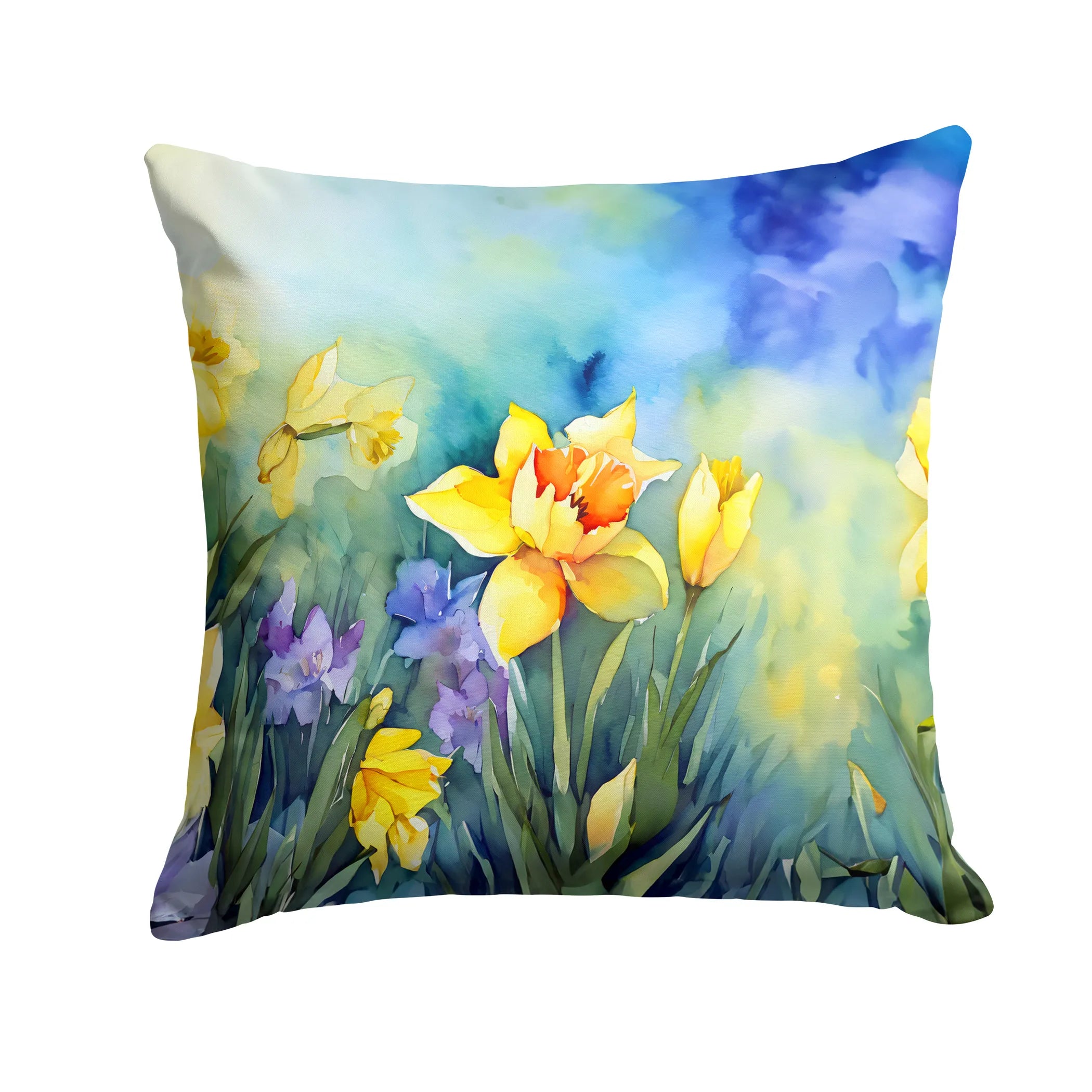 Flowers in Watercolor Throw Pillow - Pack Of: 1 | Collection name: Flowers in watercolor
