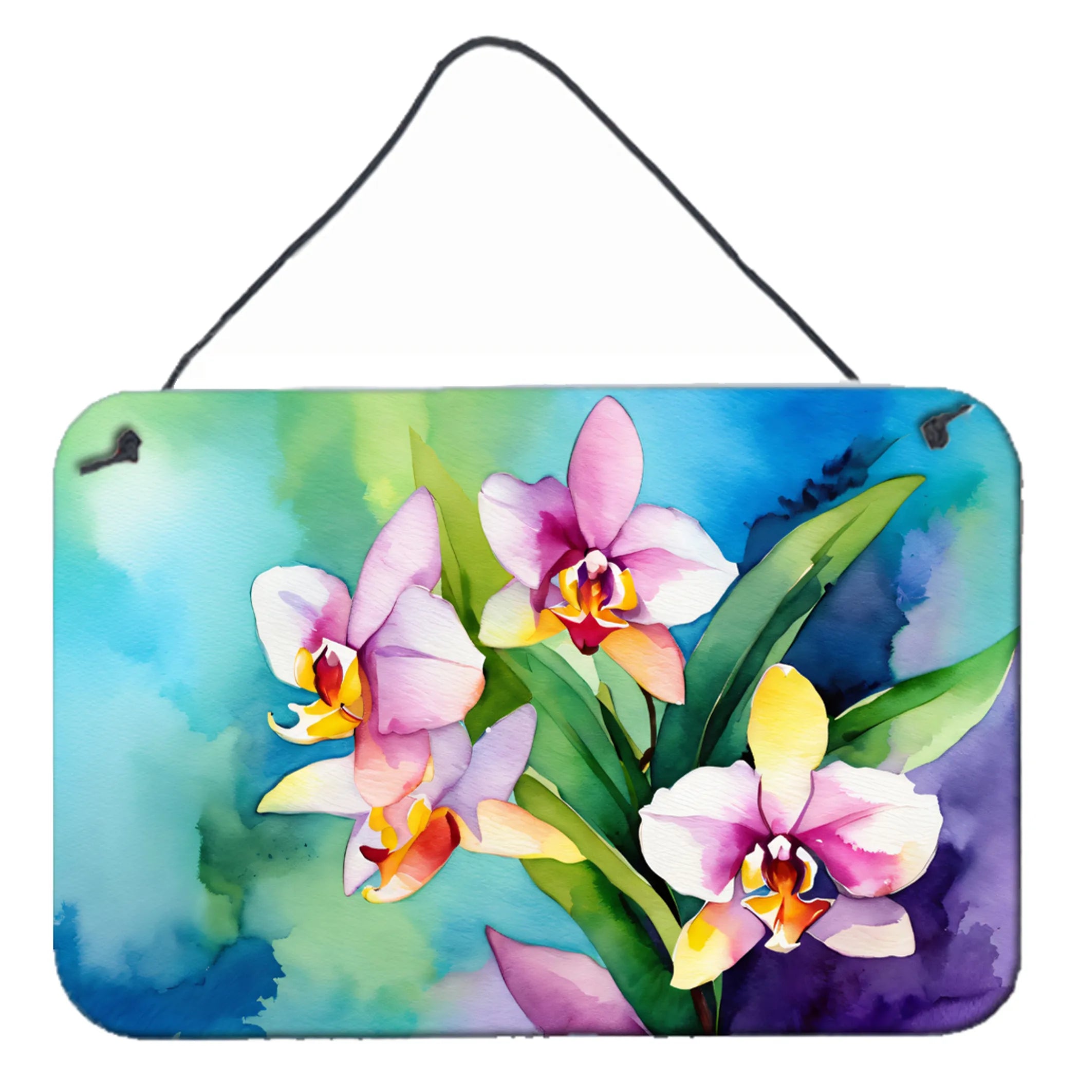 Flowers in Watercolor Wall or Door Hanging Prints - Size: 8HX12W | Pack Of: 1 | Collection name: Flowers in watercolor