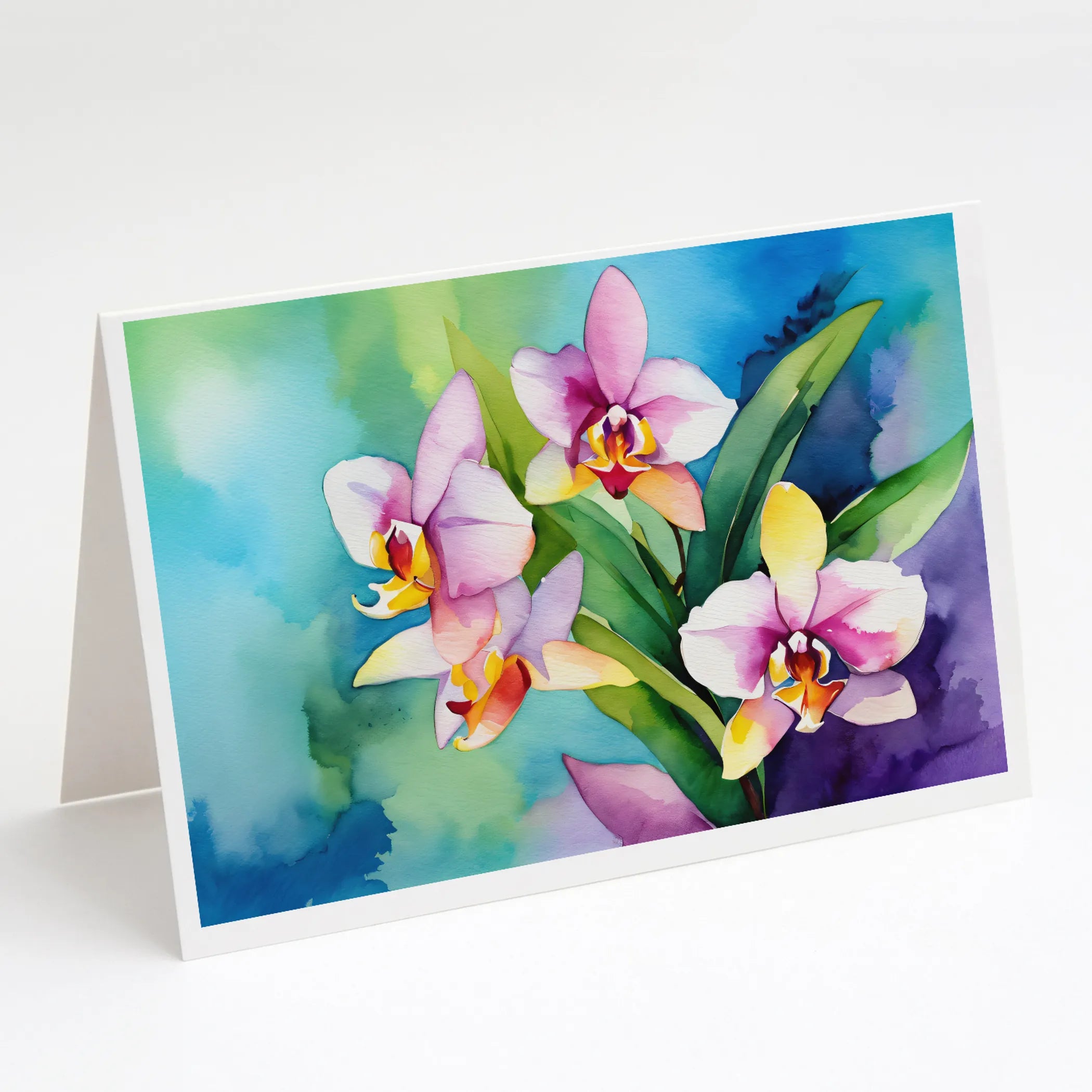 Flowers in Watercolor Greeting Cards  - Size: 5X7 | Pack Of: 1 | Collection name: Flowers in watercolor