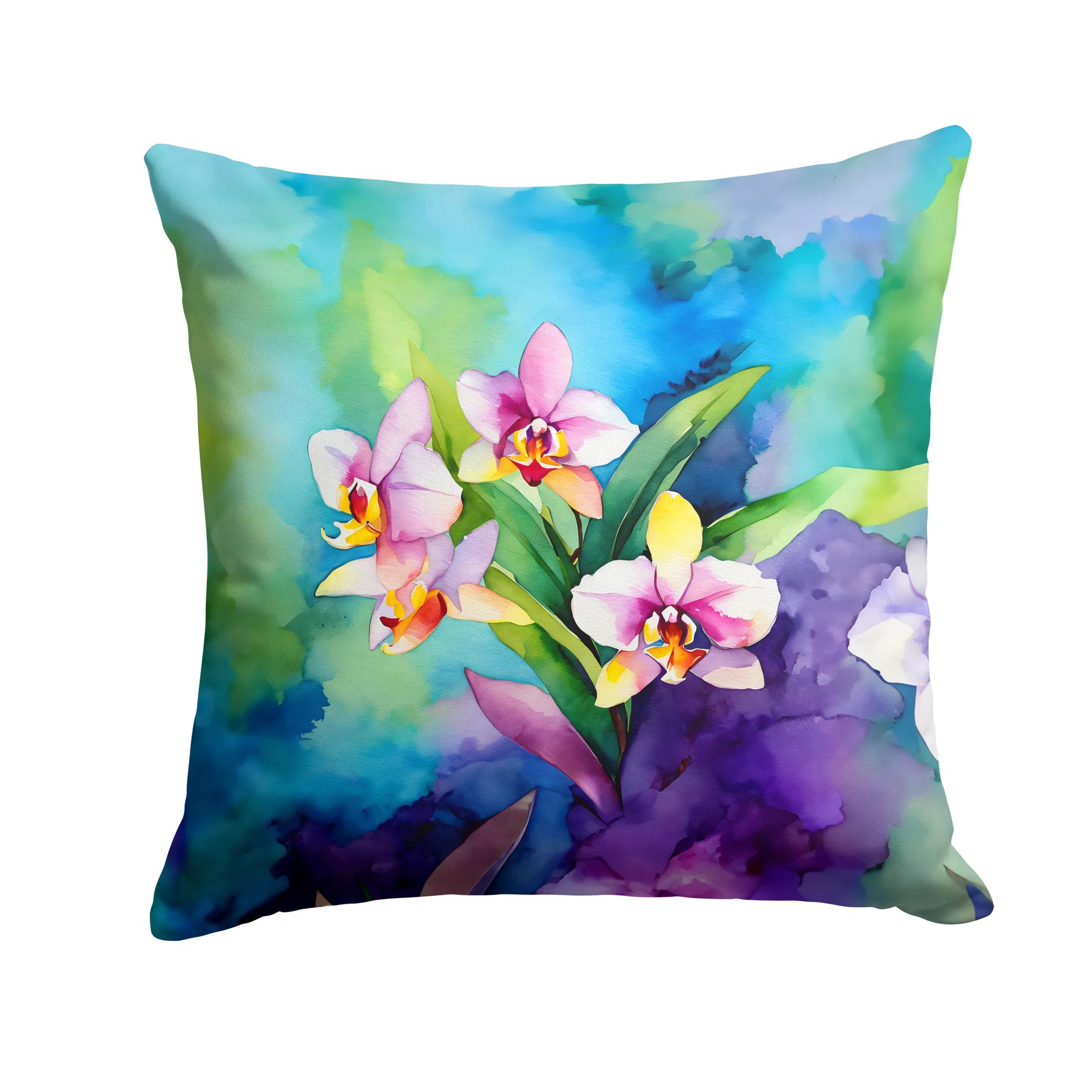 Flowers in Watercolor Throw Pillow - Pack Of: 1 | Collection name: Flowers in watercolor