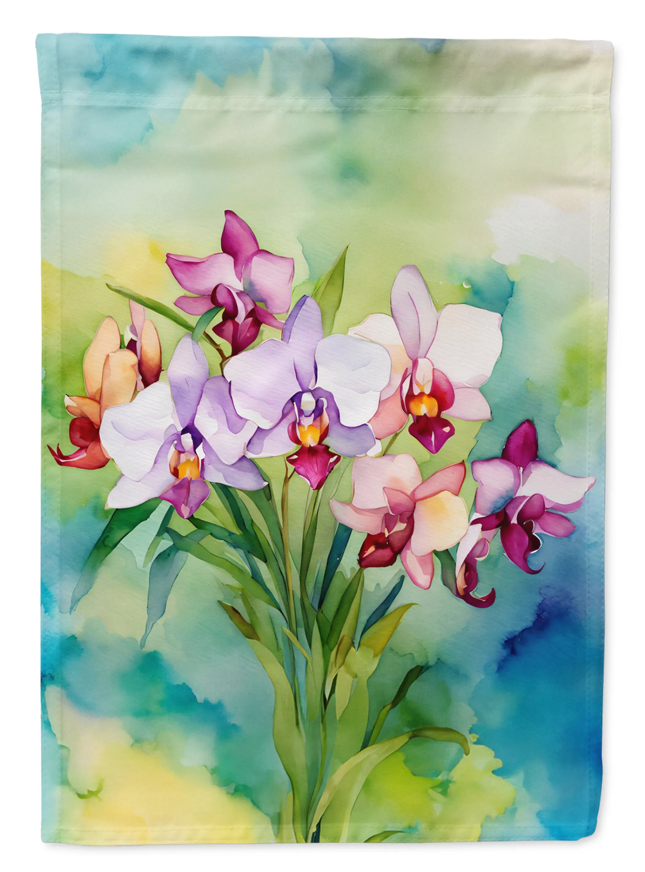 Flowers in Watercolor Decorative Flag - Pack Of: 1 | Collection name: Flowers in watercolor