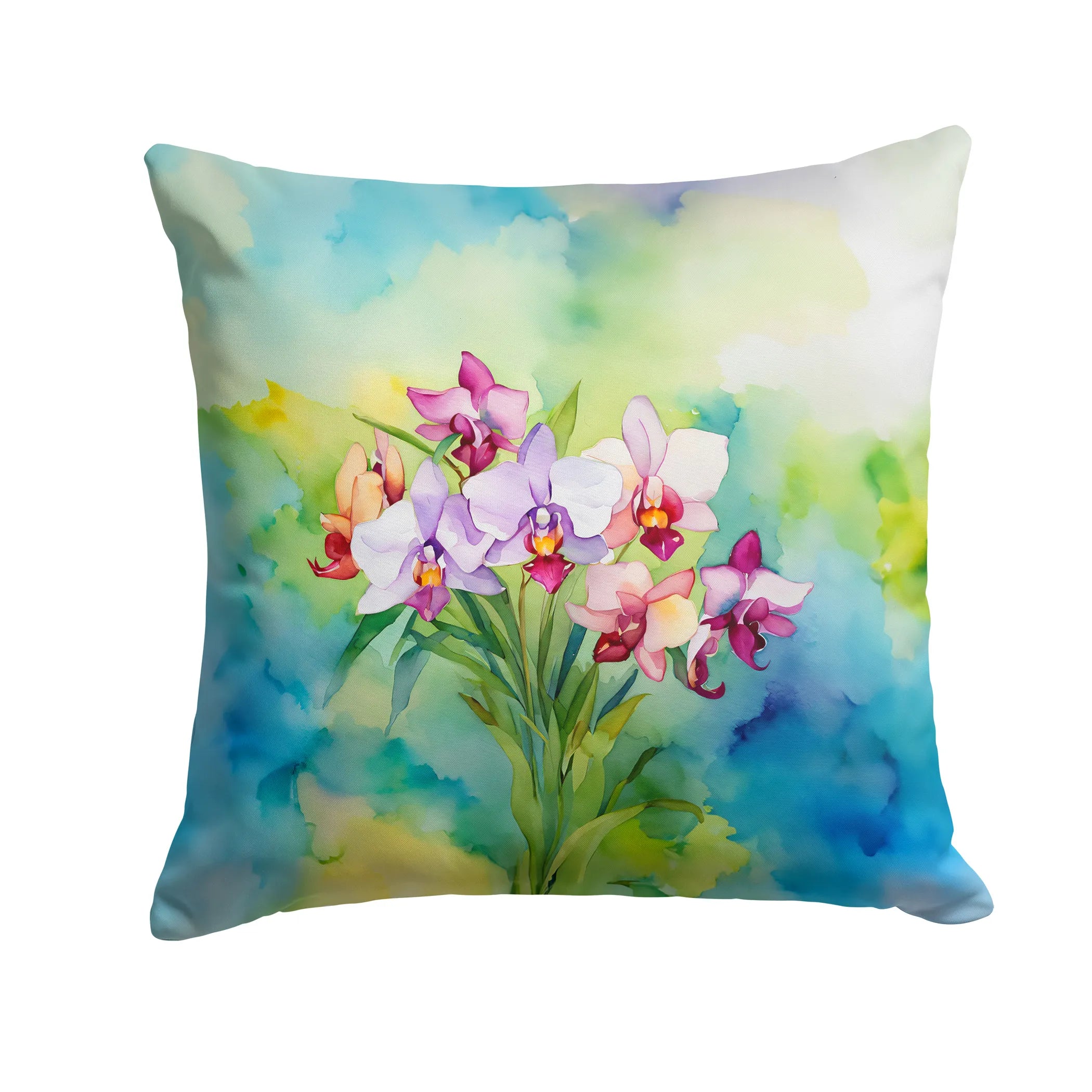 Flowers in Watercolor Throw Pillow - Pack Of: 1 | Collection name: Flowers in watercolor
