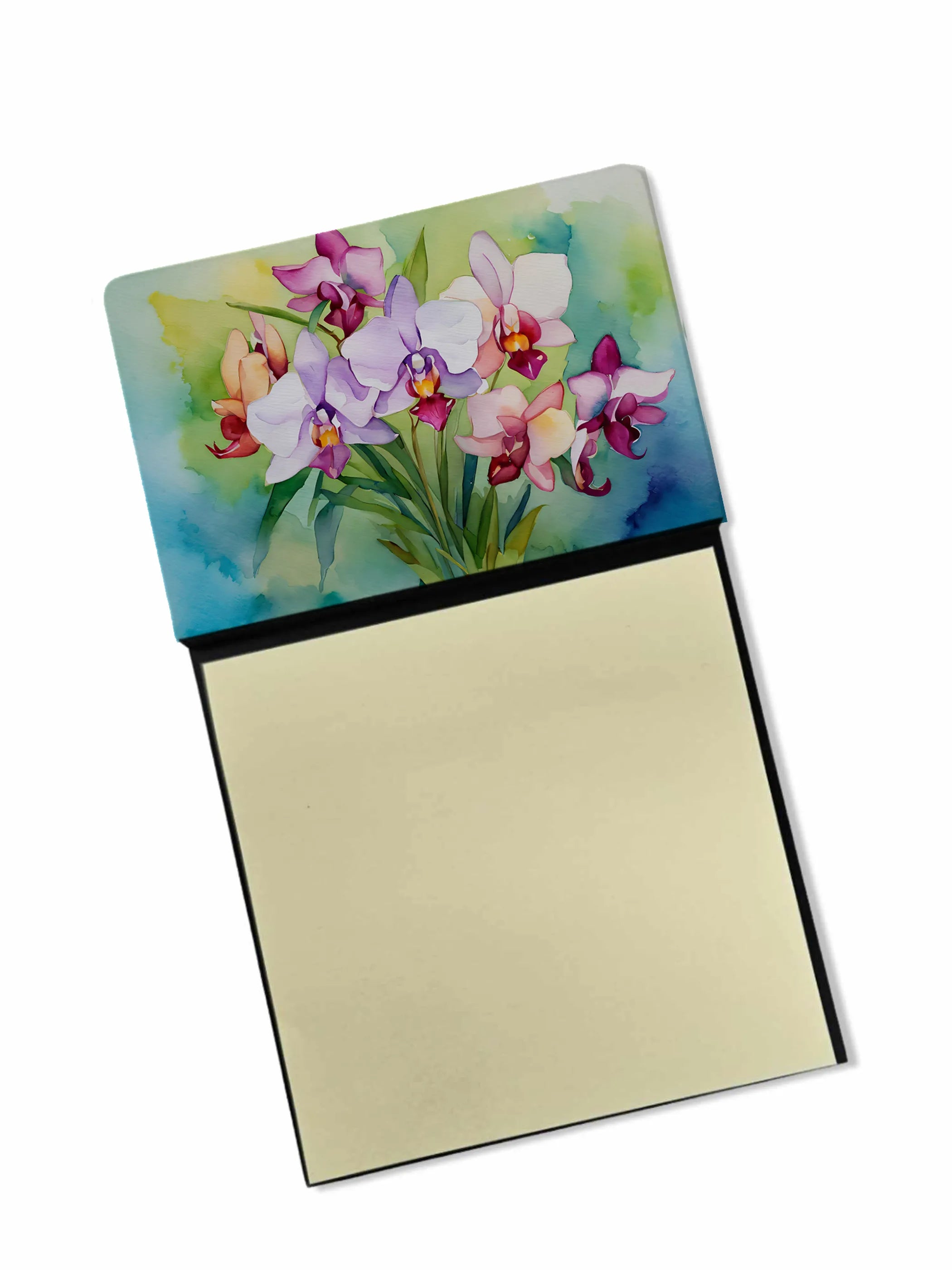 Flowers in Watercolor Sticky Note Holder - Pack Of: 1 | Collection name: Flowers in watercolor
