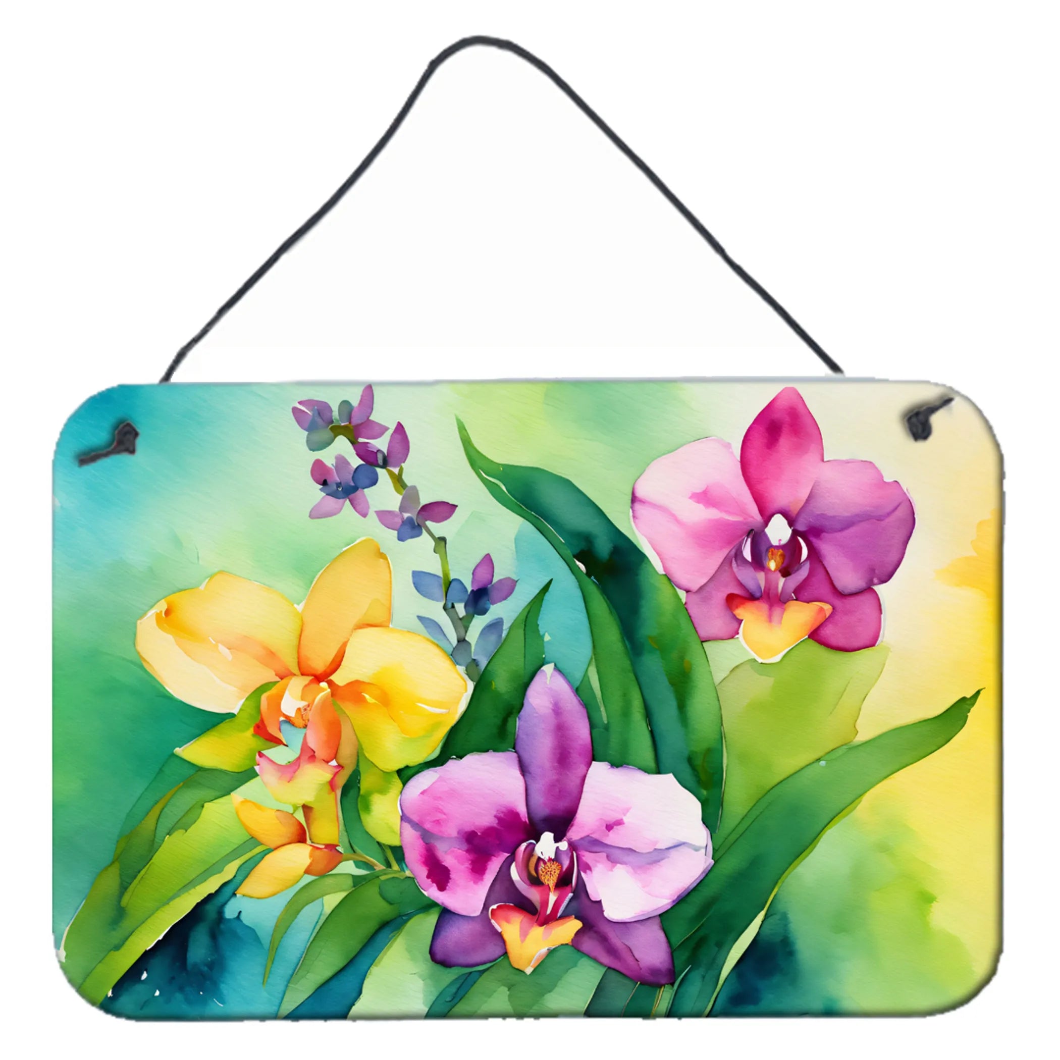 Flowers in Watercolor Wall or Door Hanging Prints - Size: 8HX12W | Pack Of: 1 | Collection name: Flowers in watercolor