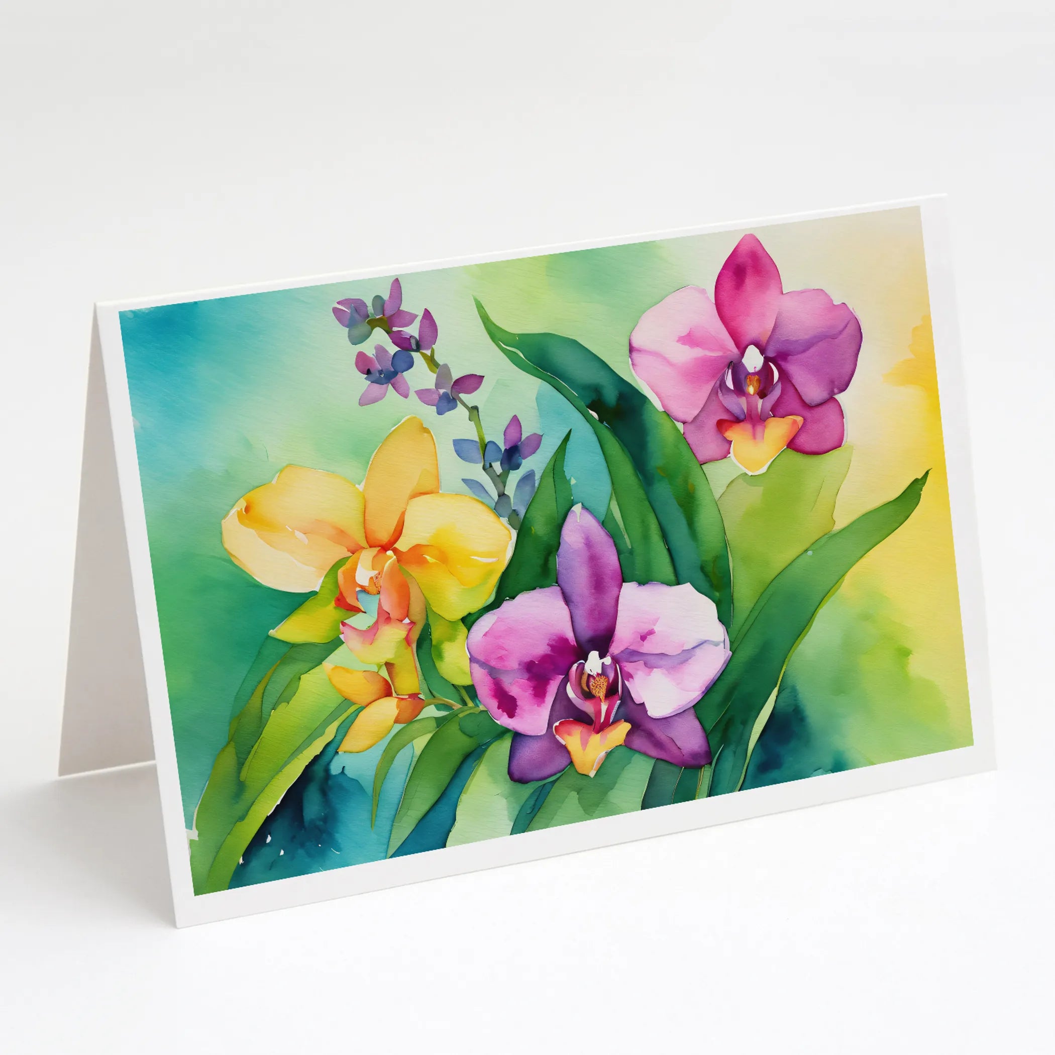 Flowers in Watercolor Greeting Cards  - Size: 5X7 | Pack Of: 1 | Collection name: Flowers in watercolor