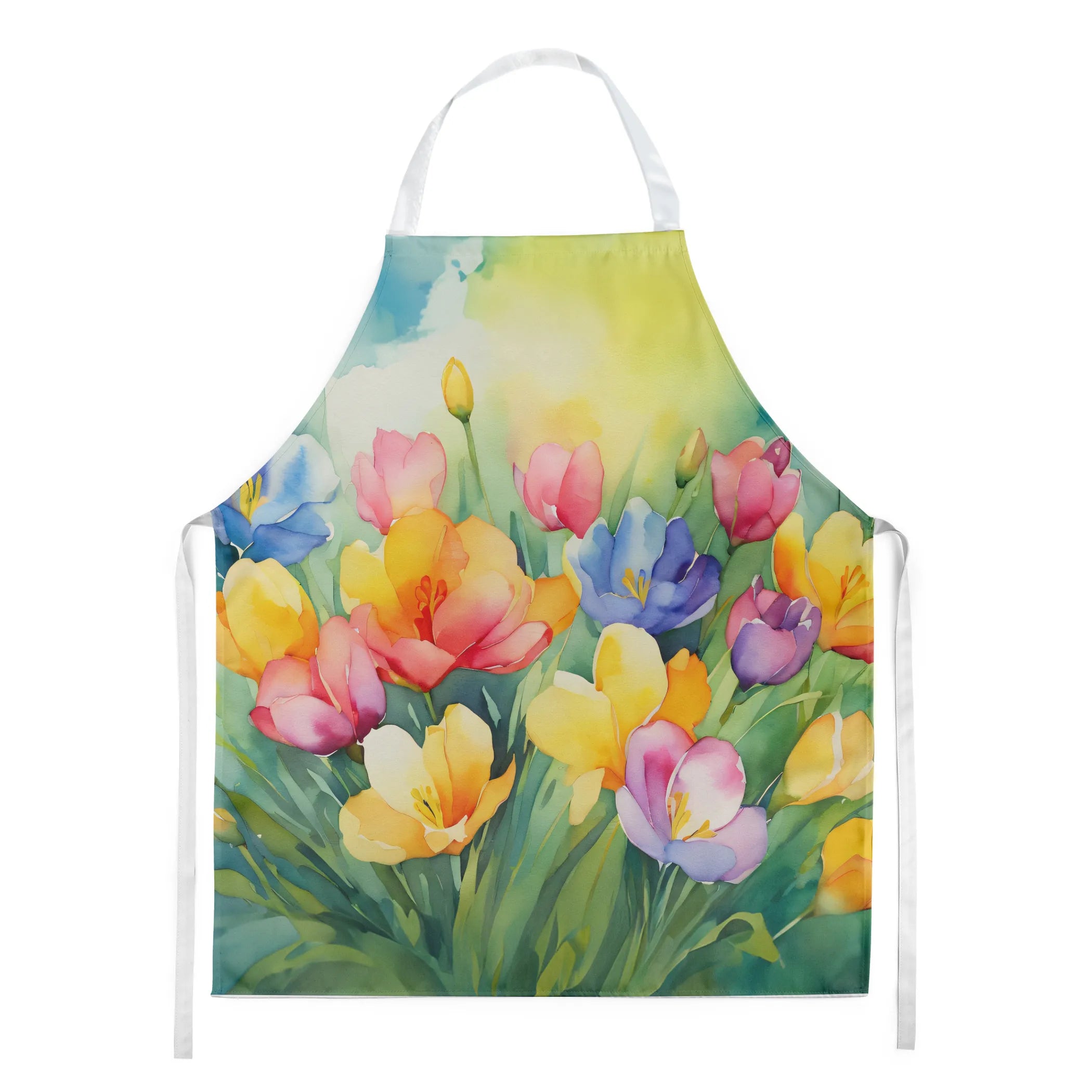 Flowers in Watercolor Apron - Size: LARGE | Pack Of: 1 | Collection name: Flowers in watercolor