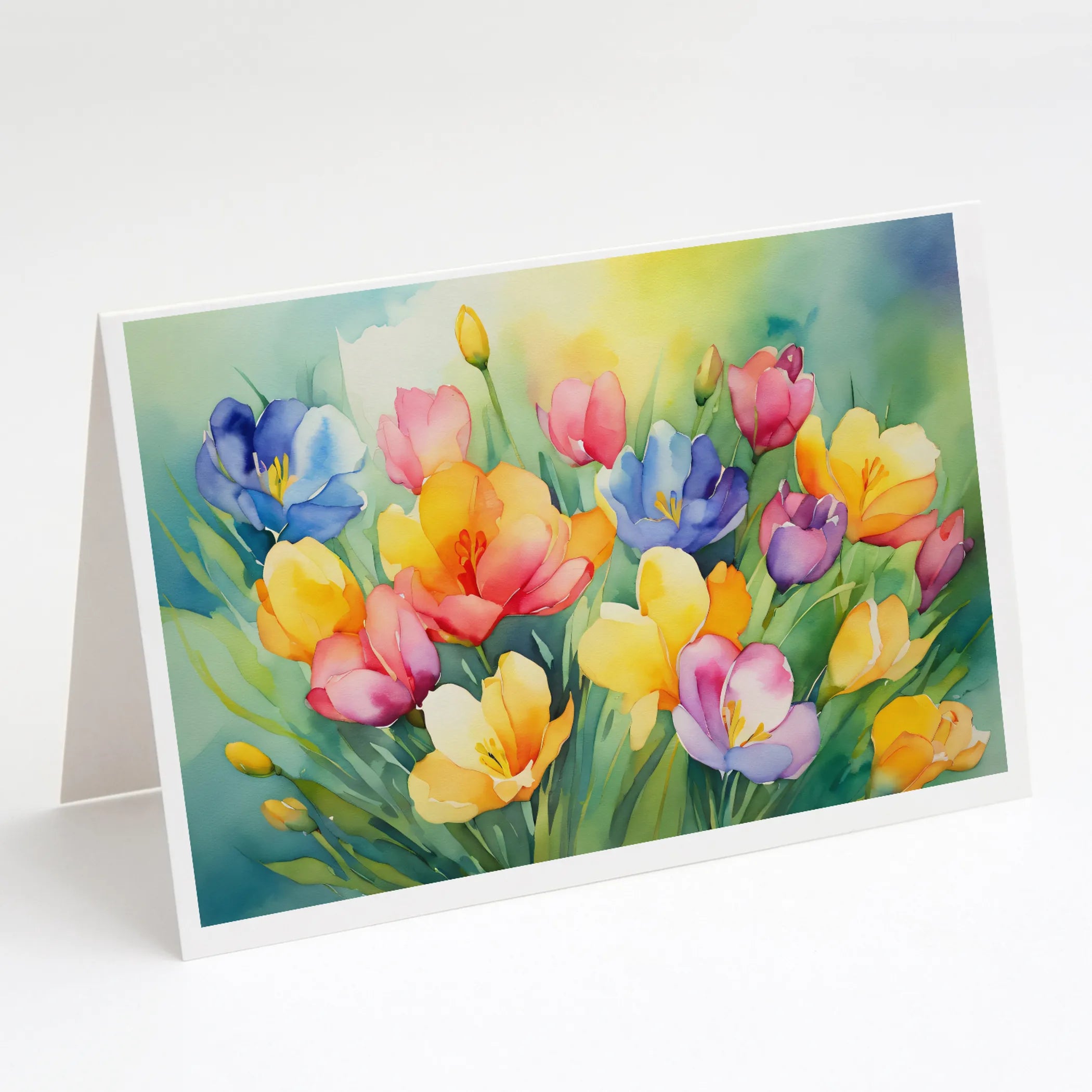 Flowers in Watercolor Greeting Cards  - Size: 5X7 | Pack Of: 1 | Collection name: Flowers in watercolor