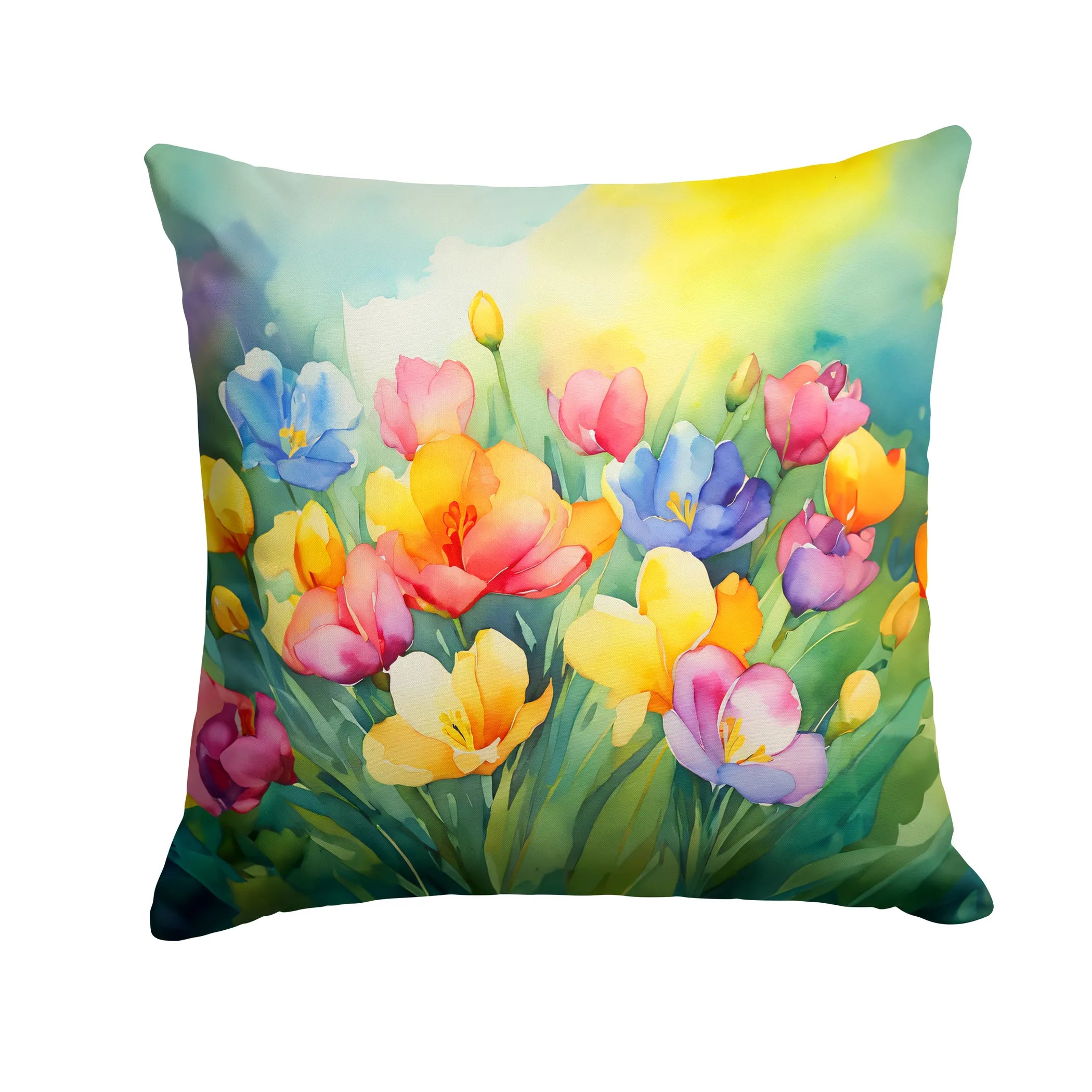 Flowers in Watercolor Throw Pillow - Pack Of: 1 | Collection name: Flowers in watercolor