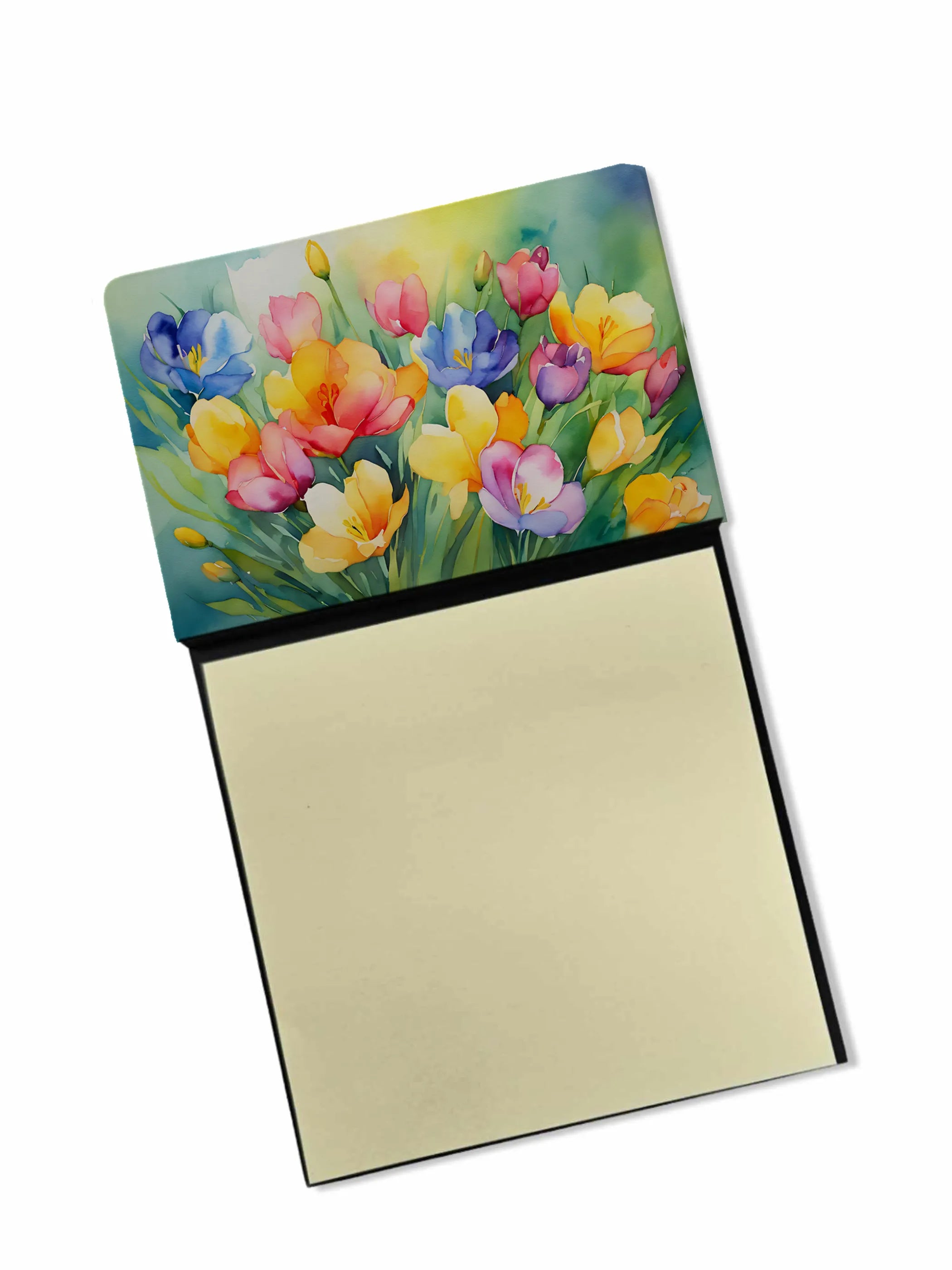 Flowers in Watercolor Sticky Note Holder - Pack Of: 1 | Collection name: Flowers in watercolor