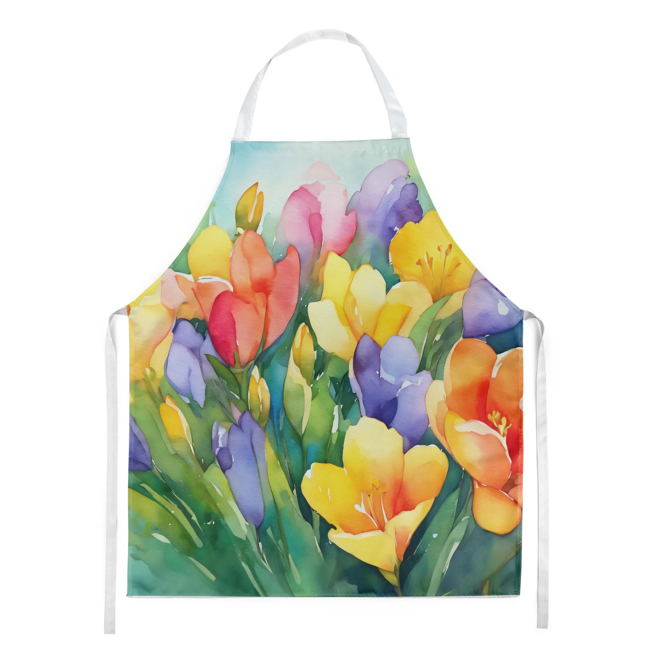 Flowers in Watercolor Apron - Size: LARGE | Pack Of: 1 | Collection name: Flowers in watercolor