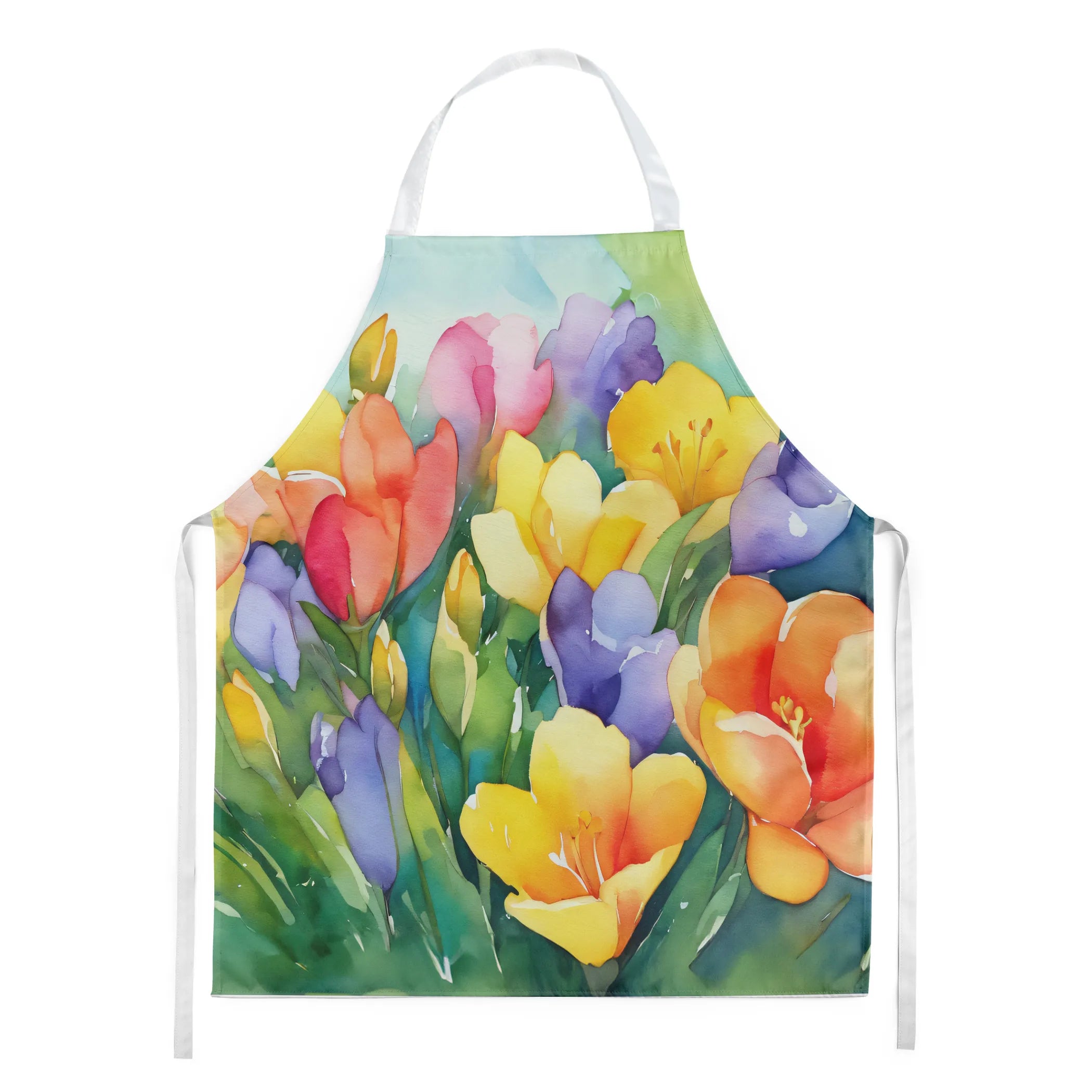 Flowers in Watercolor Apron - Size: LARGE | Pack Of: 1 | Collection name: Flowers in watercolor