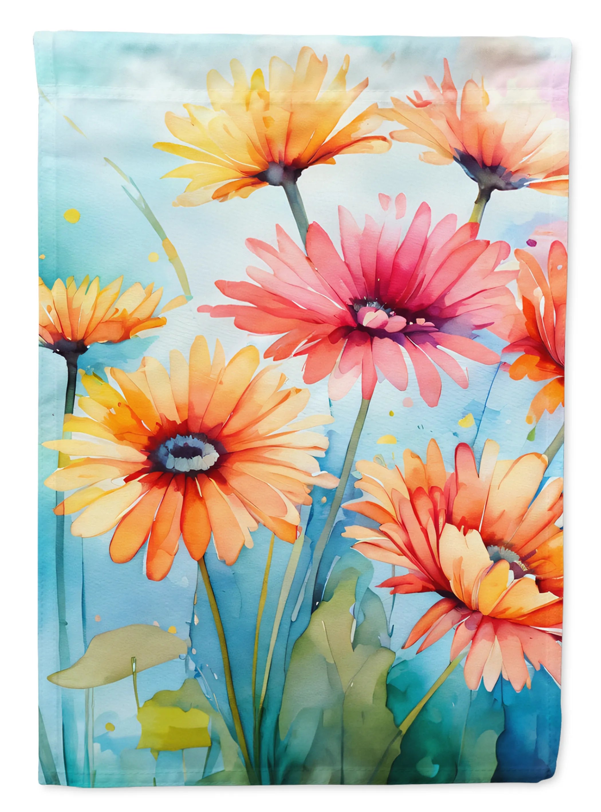 Flowers in Watercolor Decorative Flag - Pack Of: 1 | Collection name: Flowers in watercolor