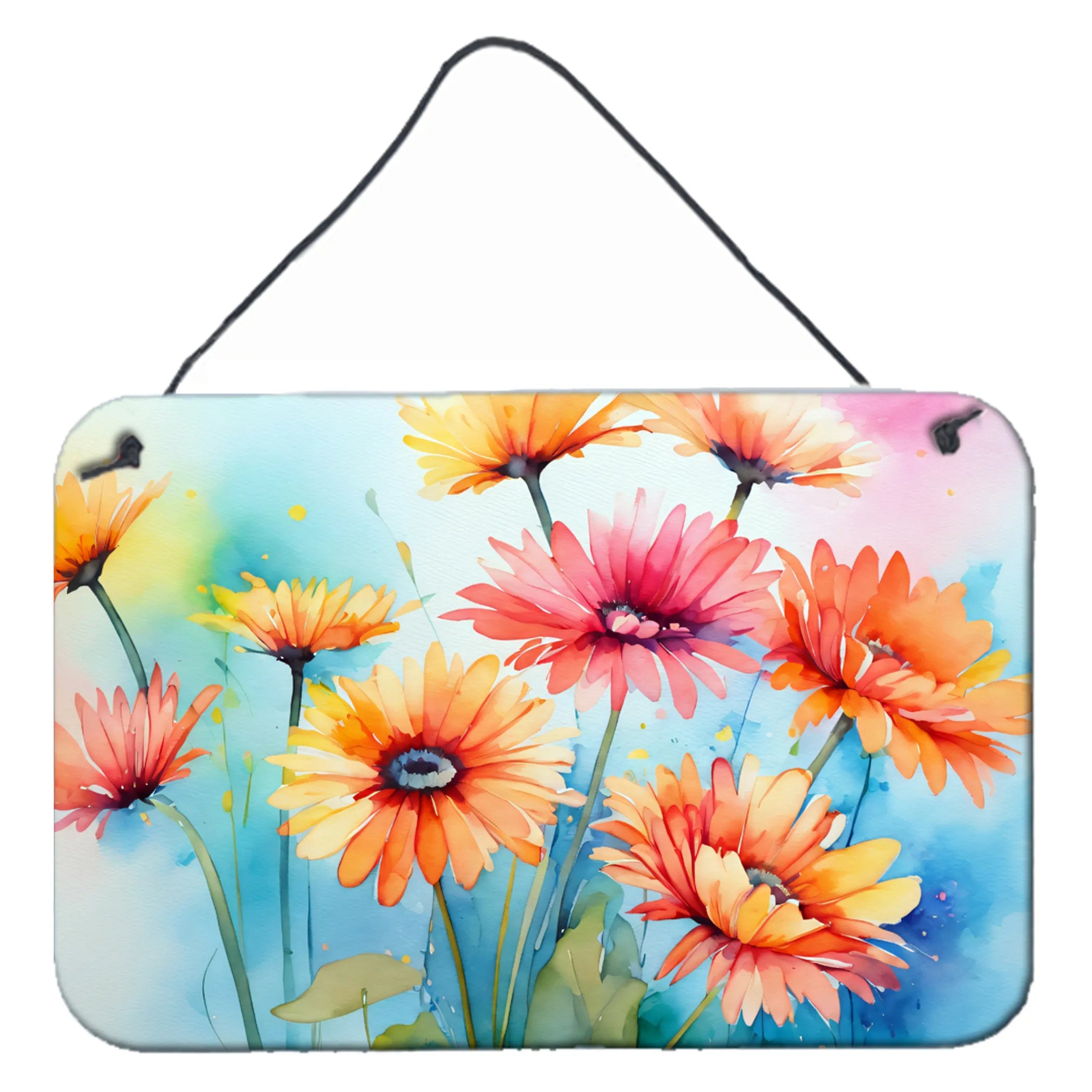 Flowers in Watercolor Wall or Door Hanging Prints - Size: 8HX12W | Pack Of: 1 | Collection name: Flowers in watercolor