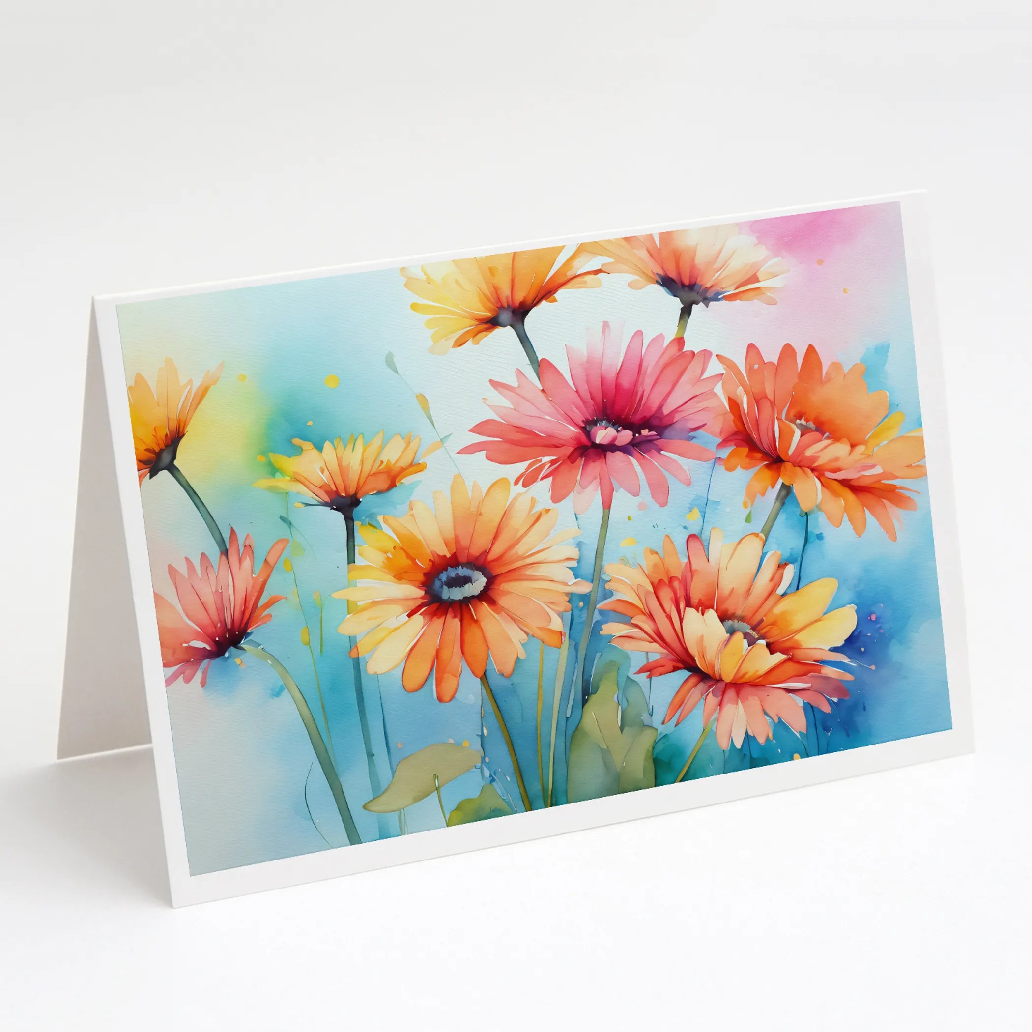 Flowers in Watercolor Greeting Cards  - Size: 5X7 | Pack Of: 1 | Collection name: Flowers in watercolor